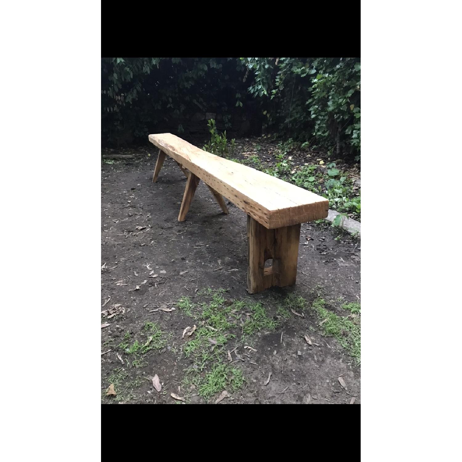 Breukelen Tafel Old Growth Longleaf Pine Oversized Bench - image-6