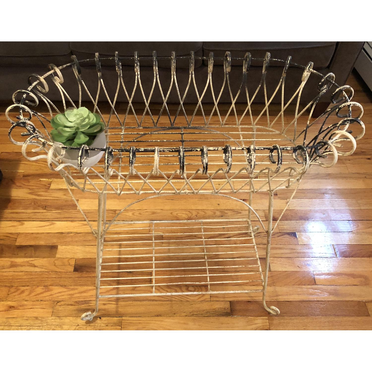 Shabby Chic Wrought Iron Plant Stand AptDeco