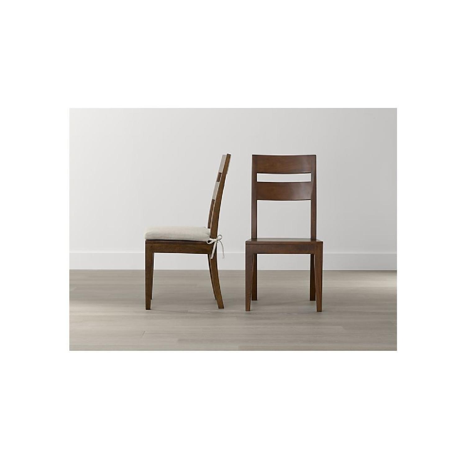 Crate & Barrel Basque Honey Wood Dining Chairs - image-1