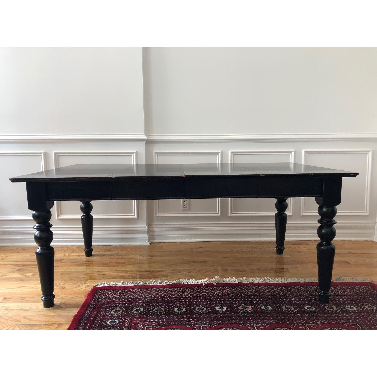 Pottery Barn Cherry Wood Expandable Dining Table - image-8