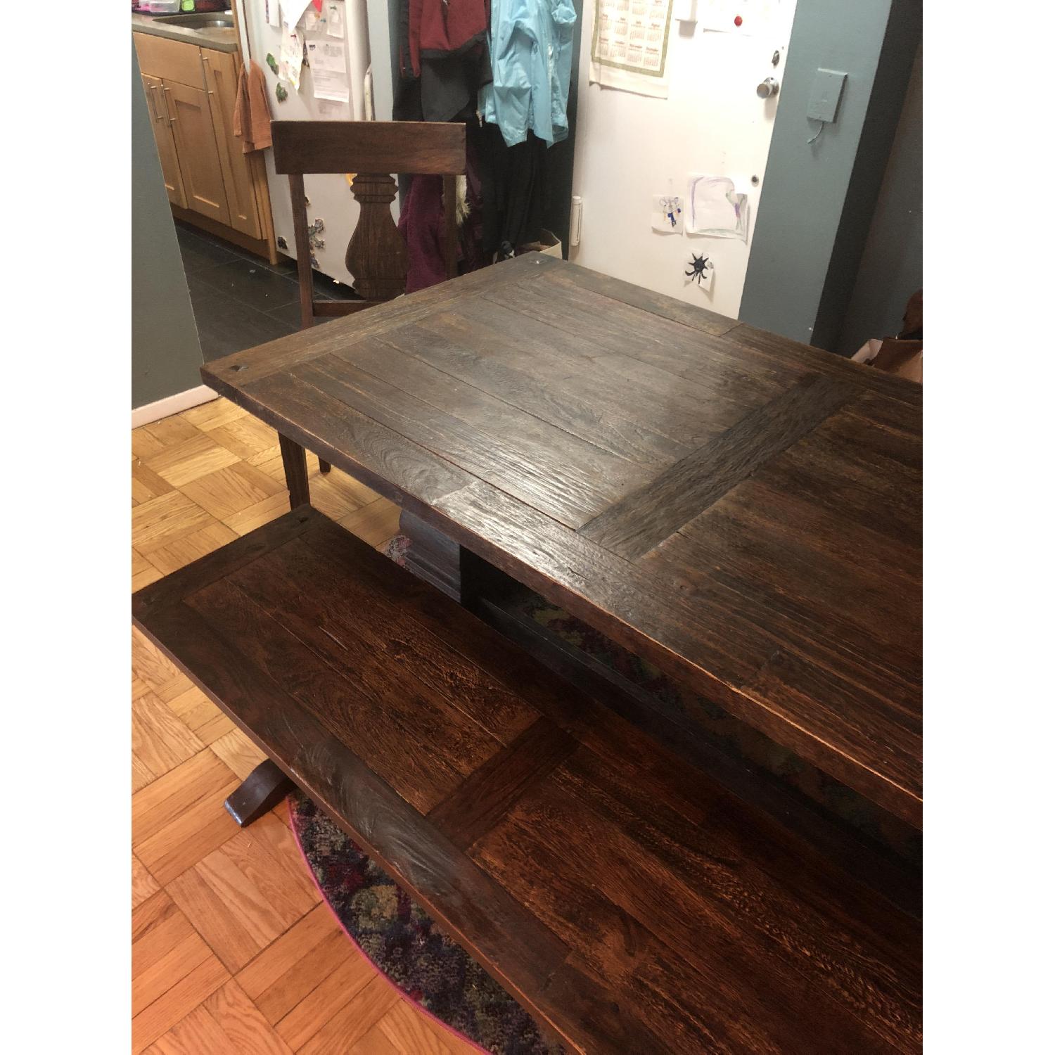 Macy's Dining Table w/ 1 Bench + 4 Chairs - image-4