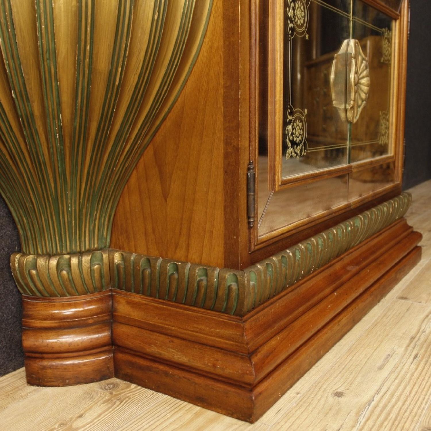 Italian Sideboard in Lacquered & Gilded Wood w/ Mirrors - image-7