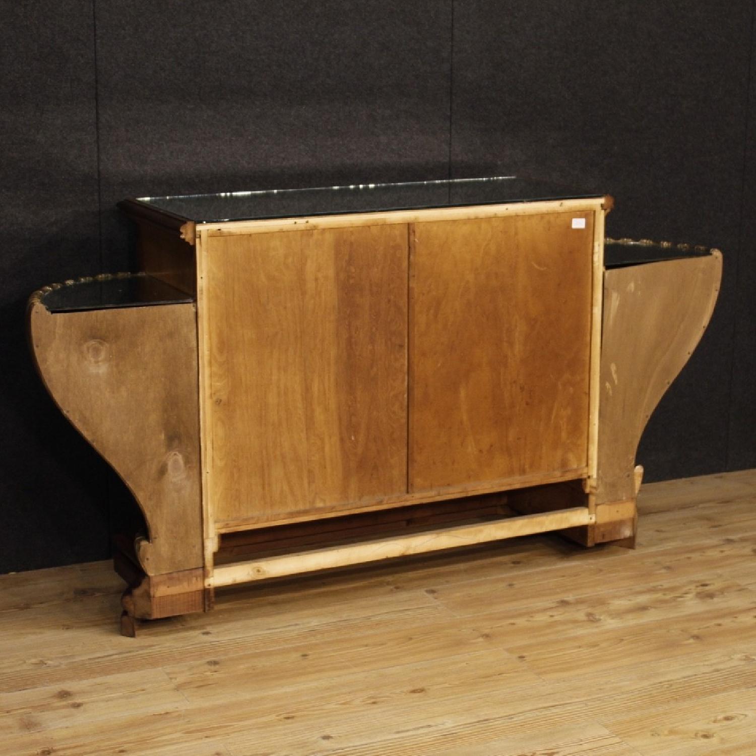 Italian Sideboard in Lacquered & Gilded Wood w/ Mirrors - image-10