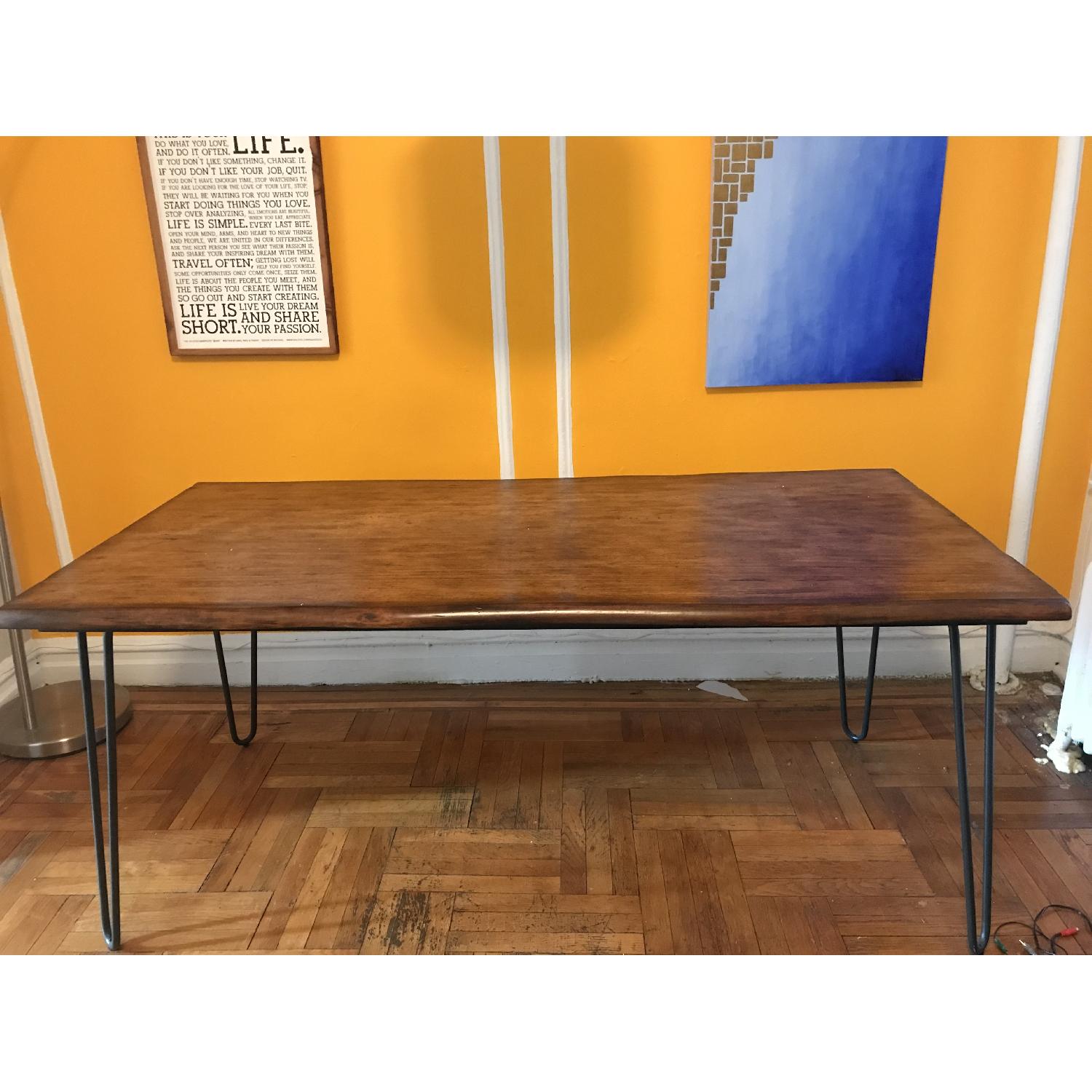 World Market Flynn Solid Wood Hairpin Leg Dining Table - image-3