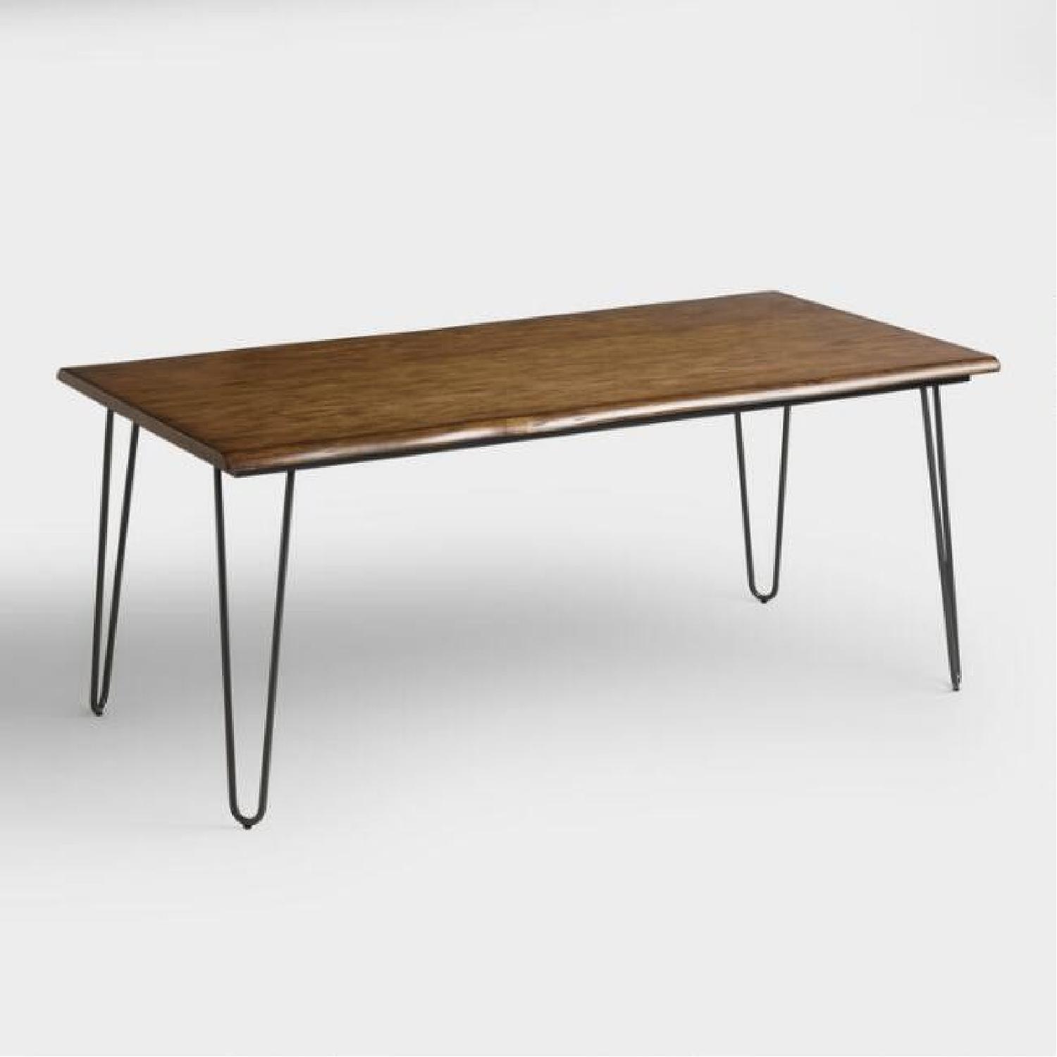 World Market Flynn Solid Wood Hairpin Leg Dining Table - image-0