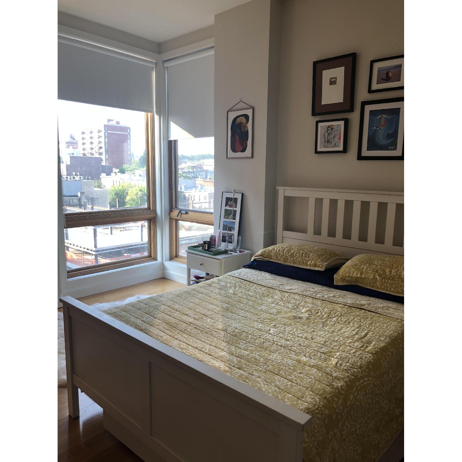 Ikea Hemnes White Full Wooden Bed Frame - image-3