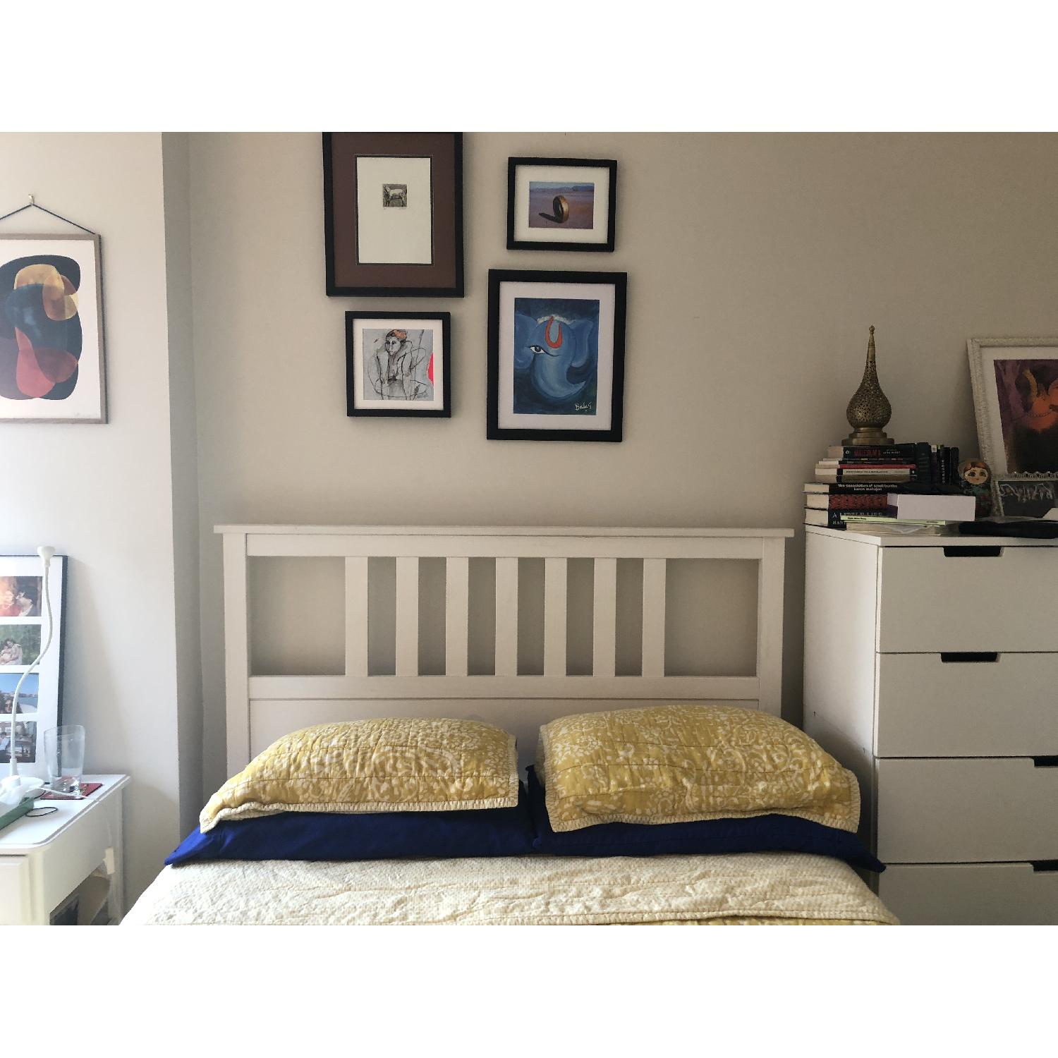 Ikea Hemnes White Full Wooden Bed Frame - image-4
