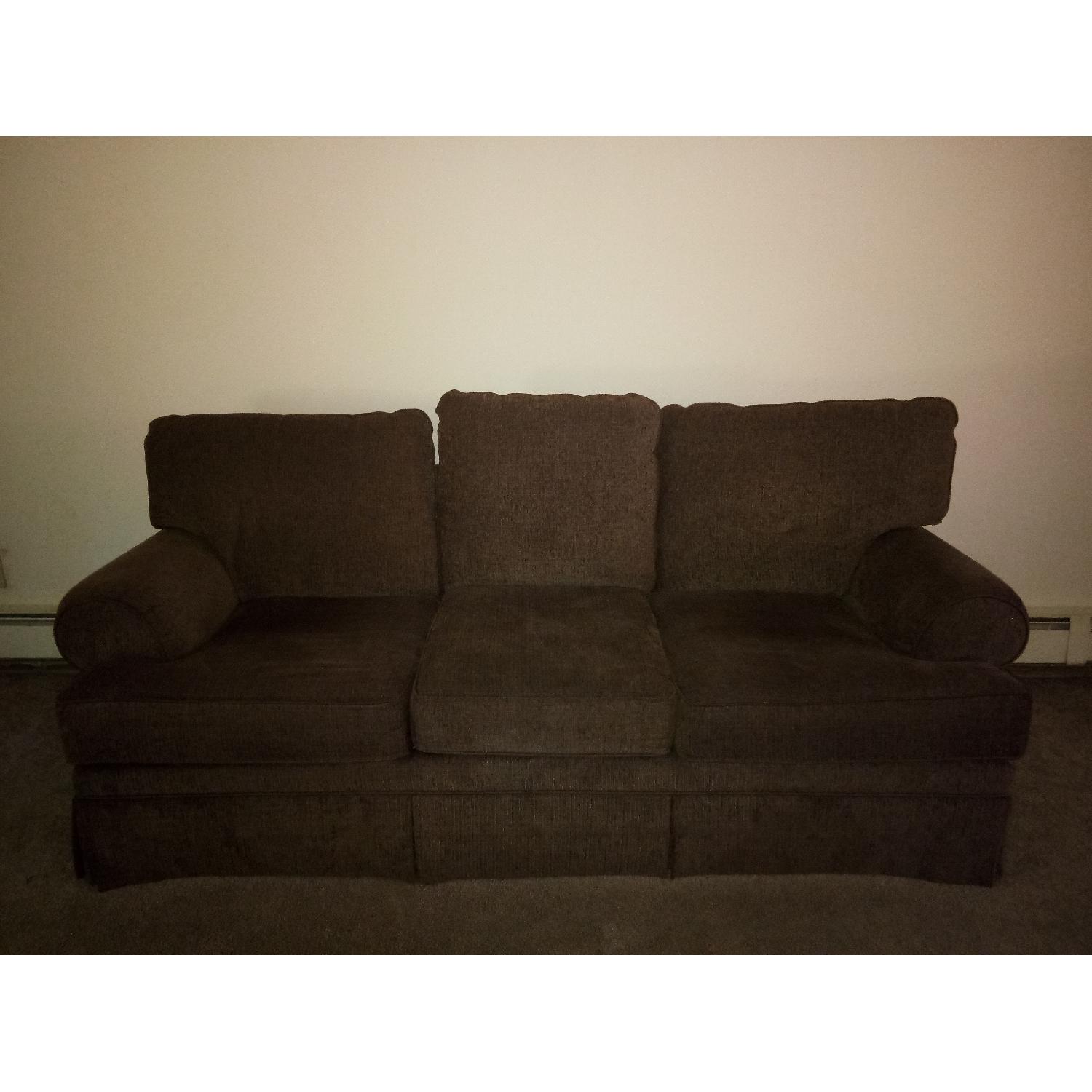 Brown Fabric Shilling Sofa - image-2