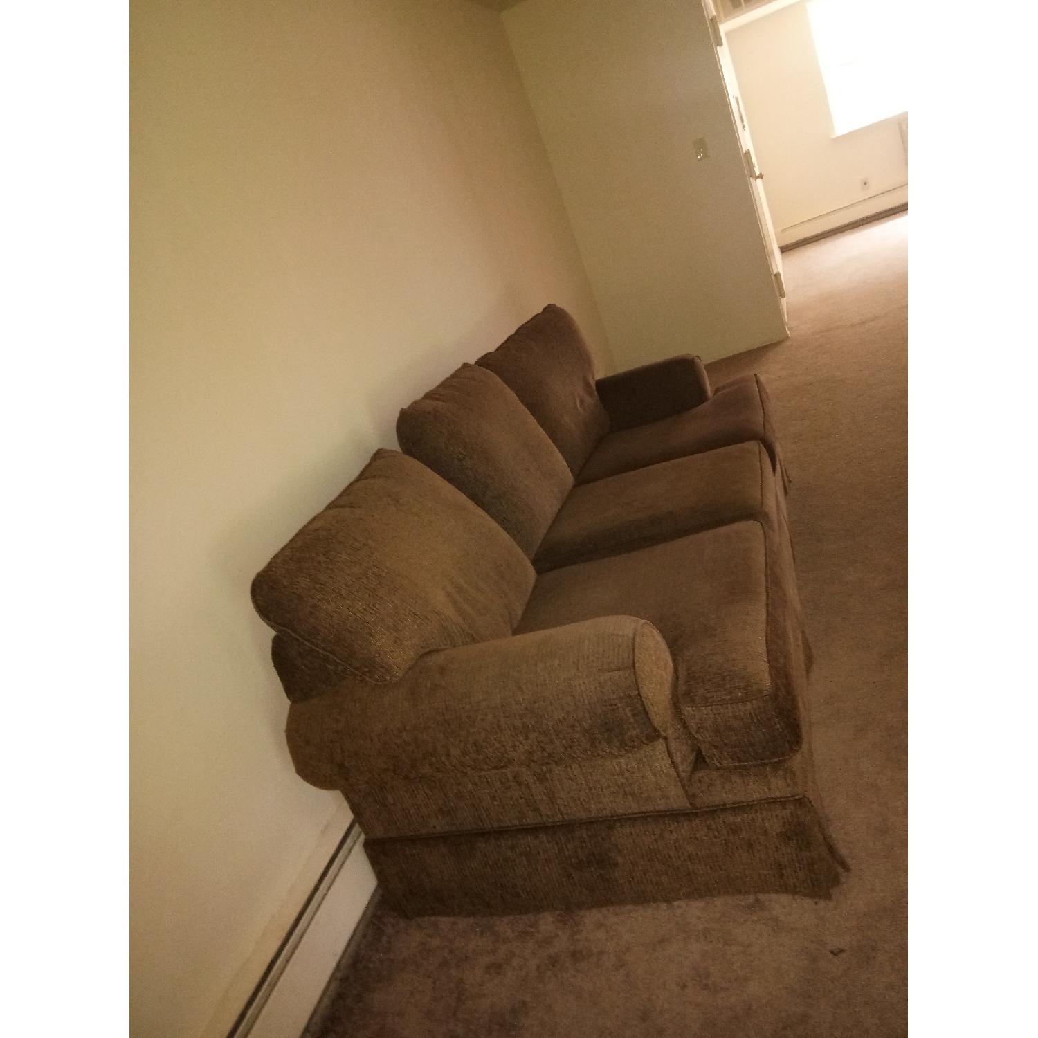 Brown Fabric Shilling Sofa - image-3