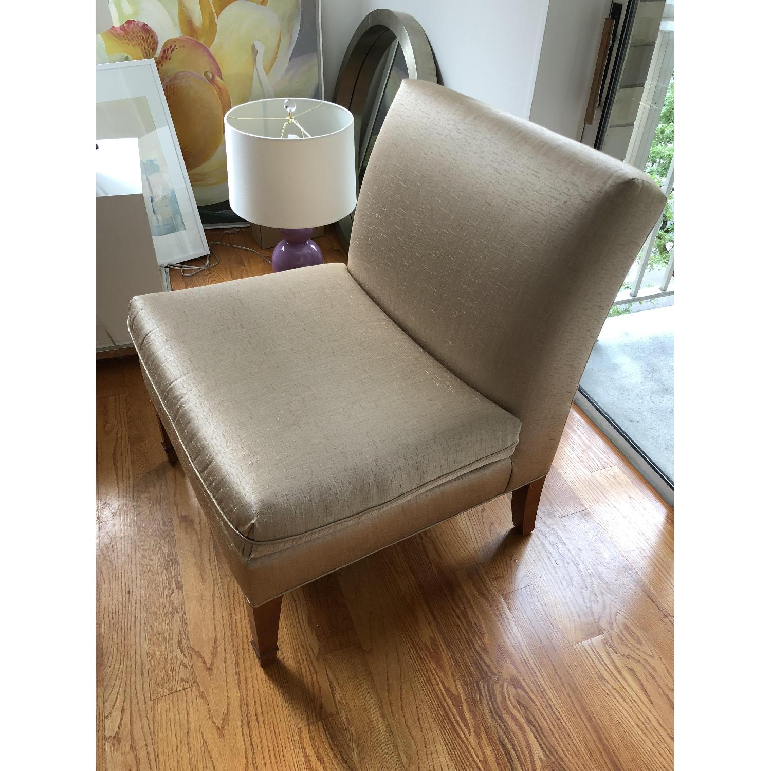 Ethan Allen Custom Upholstered Slipper Chair - image-2