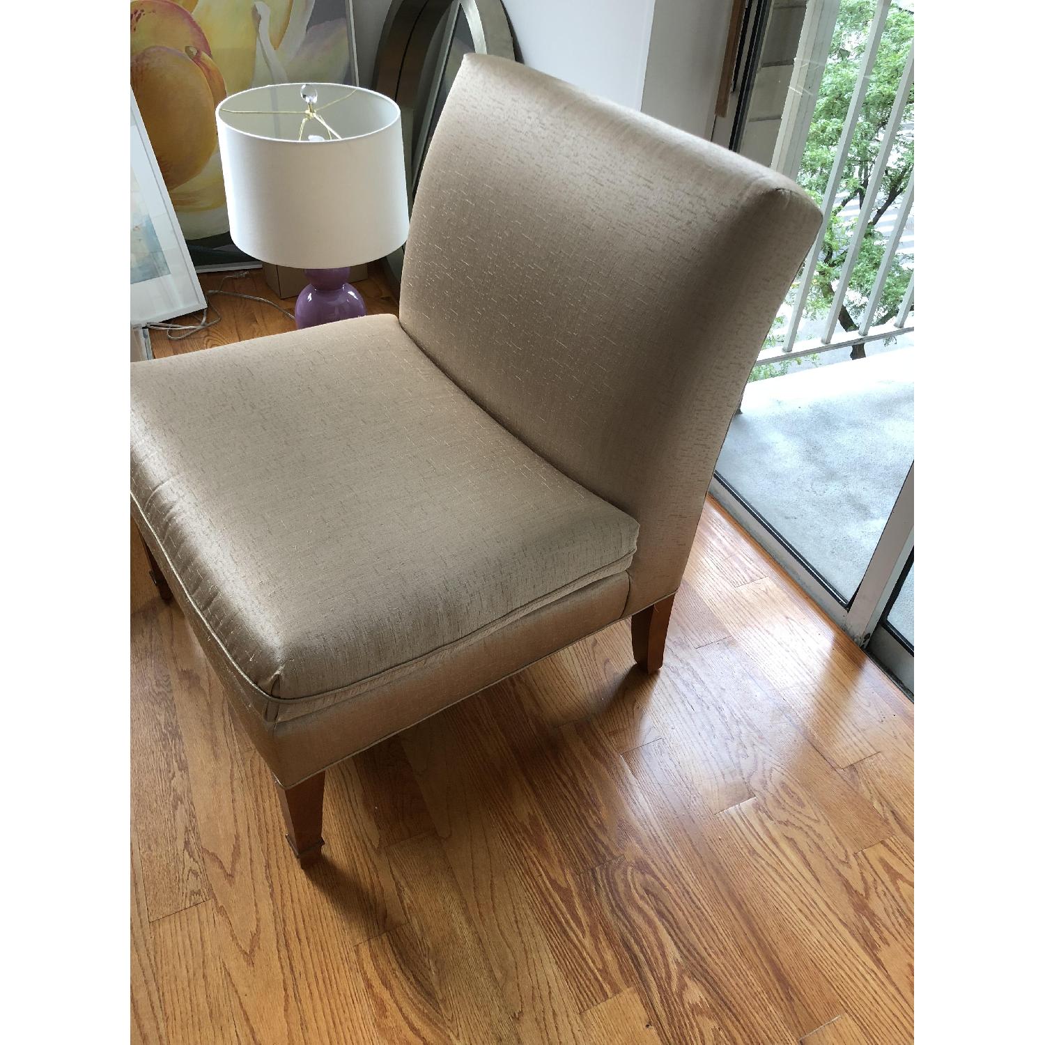 Ethan Allen Custom Upholstered Slipper Chair - image-3