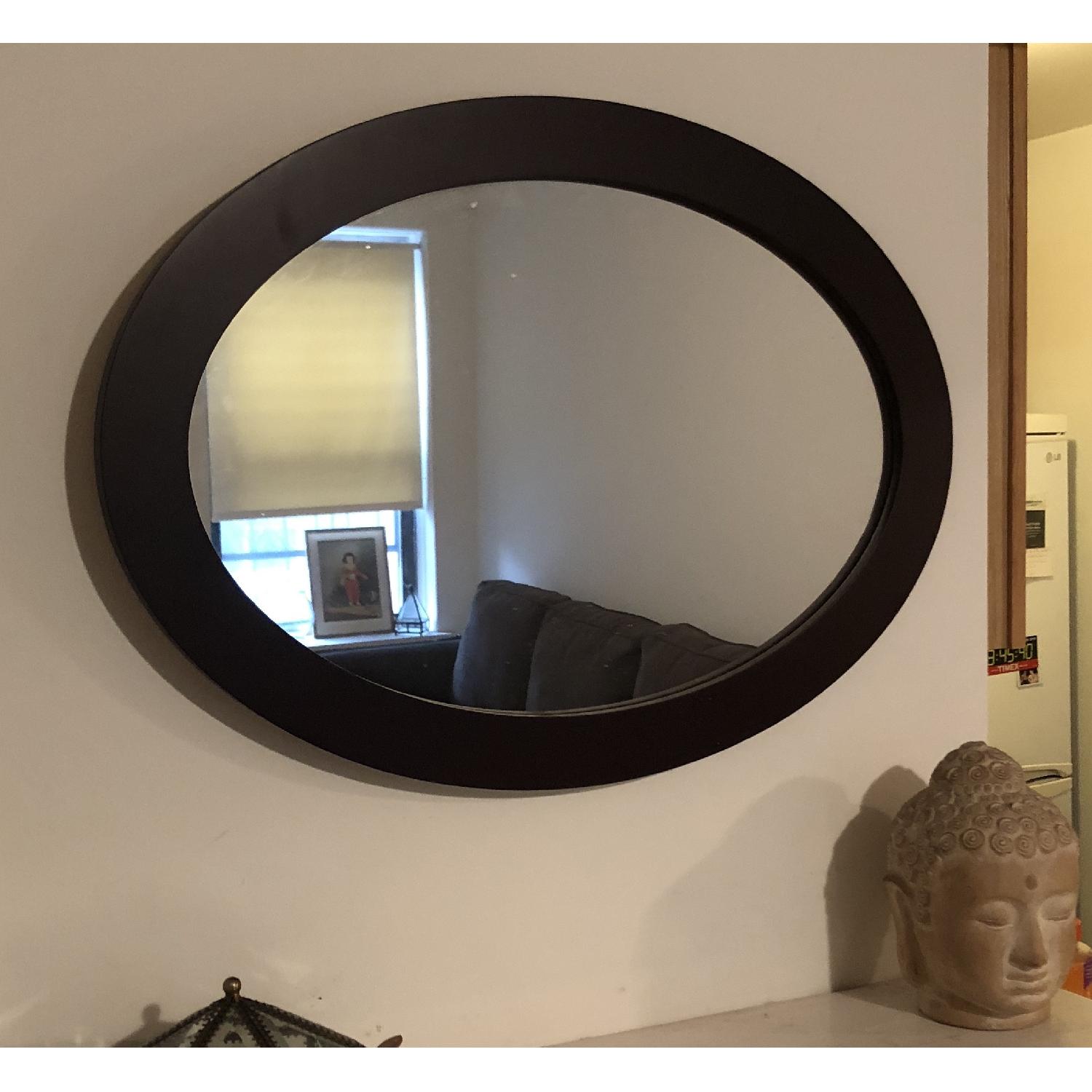 Espresso Oval Mirror - image-1
