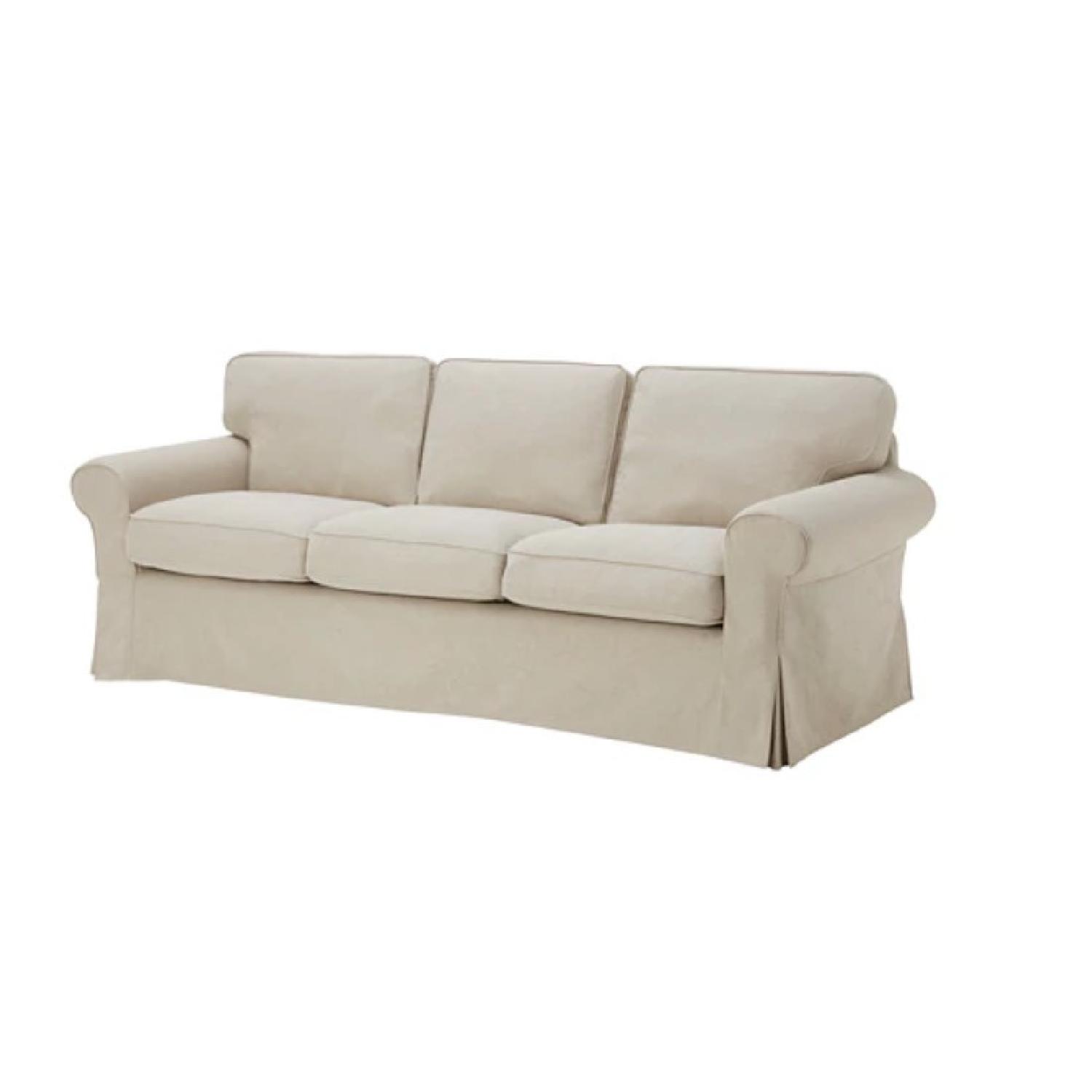 Ikea Ektorp Beige 3 Seater Sofa - image-0