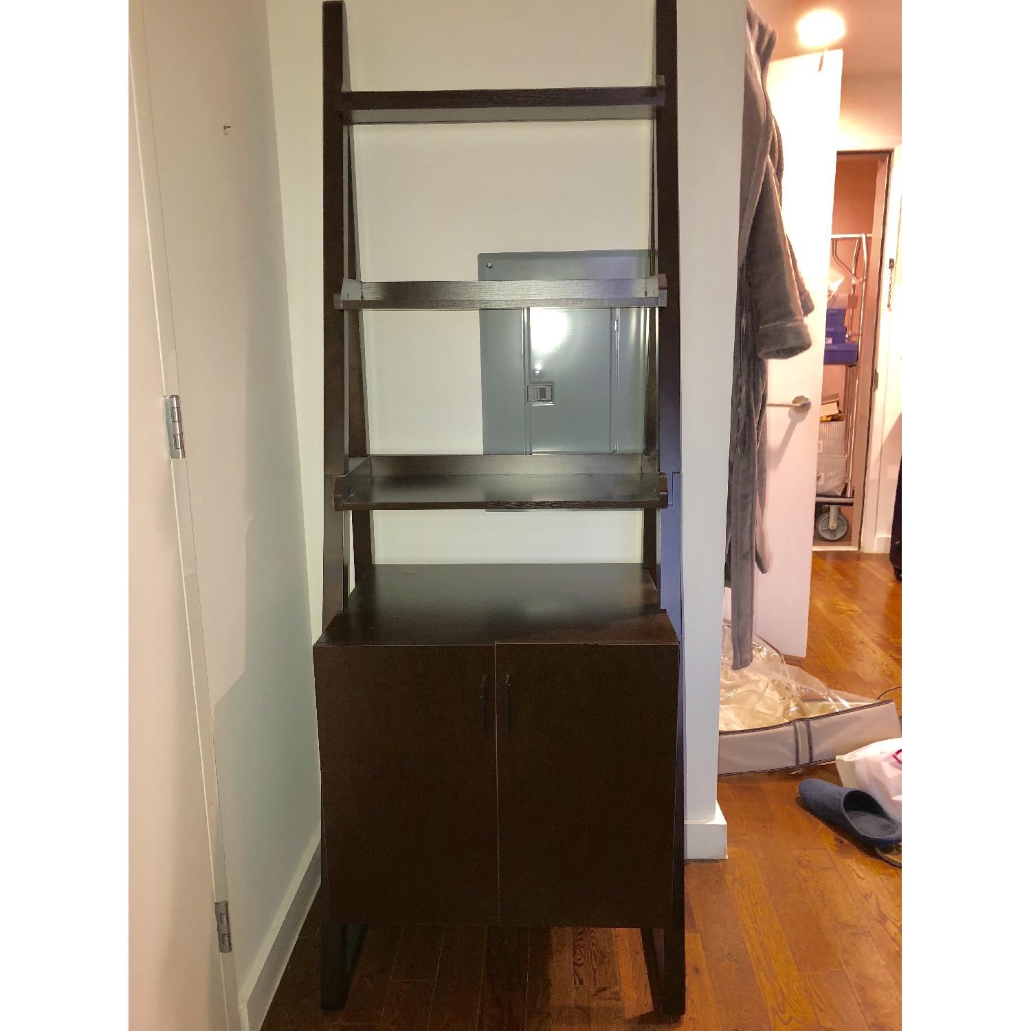 The Container Store Encore Leaning Bookshelf w/ Cabinet - image-1