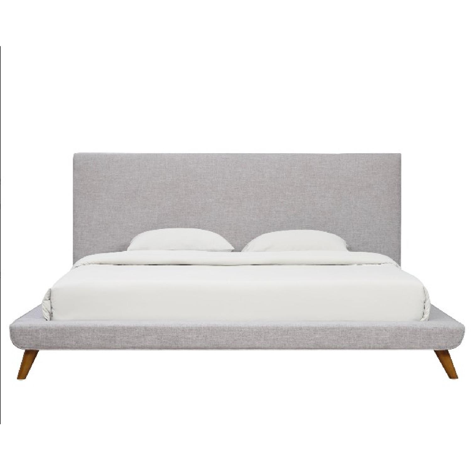 Mercury Row Queen Mid Century Modern Upholstered Bed Frame AptDeco