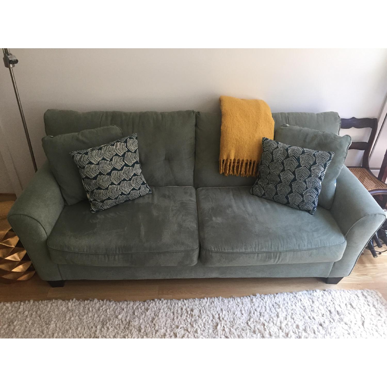 Ashley Sage Green Sofa - image-2