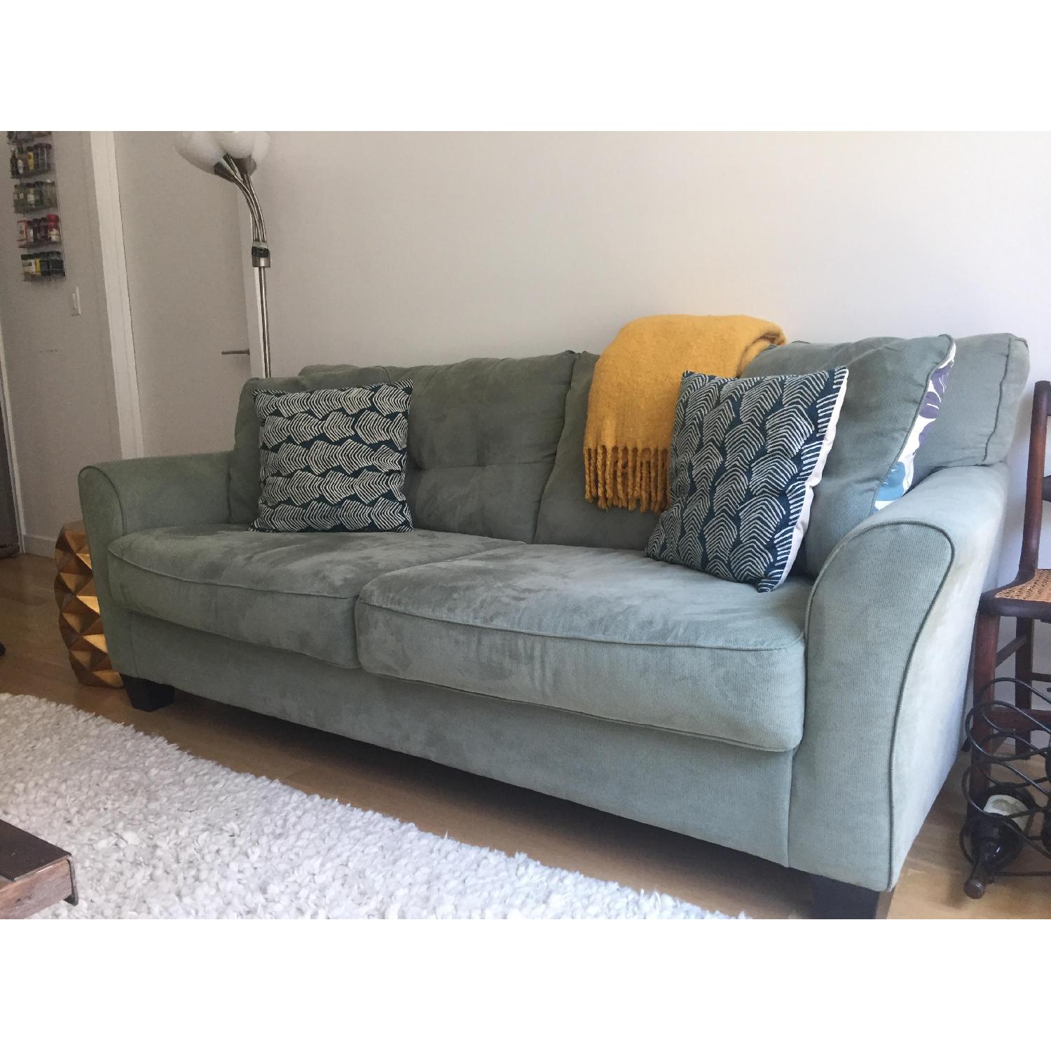 Ashley Sage Green Sofa - image-3