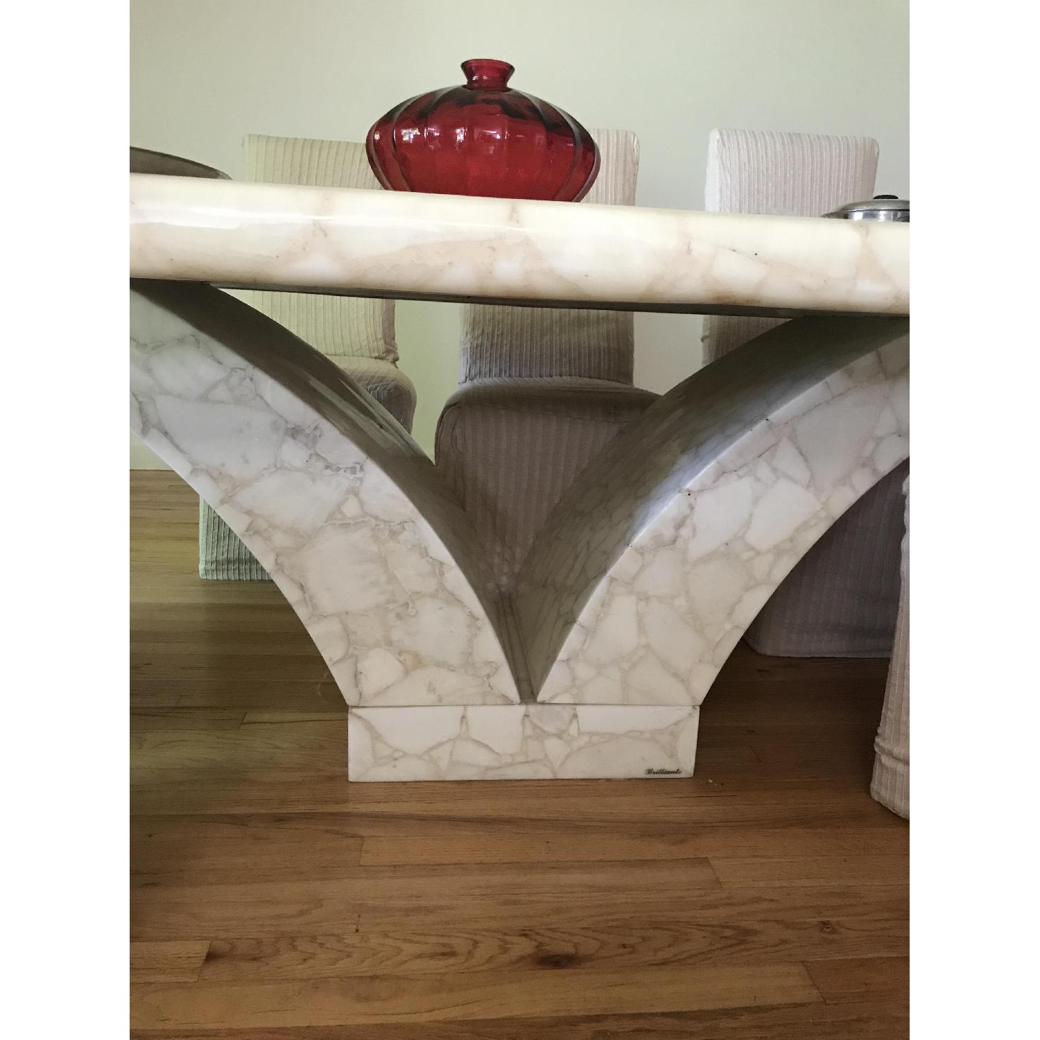 Brilliante Onyx Style Dining Table w/ 8 Chairs AptDeco