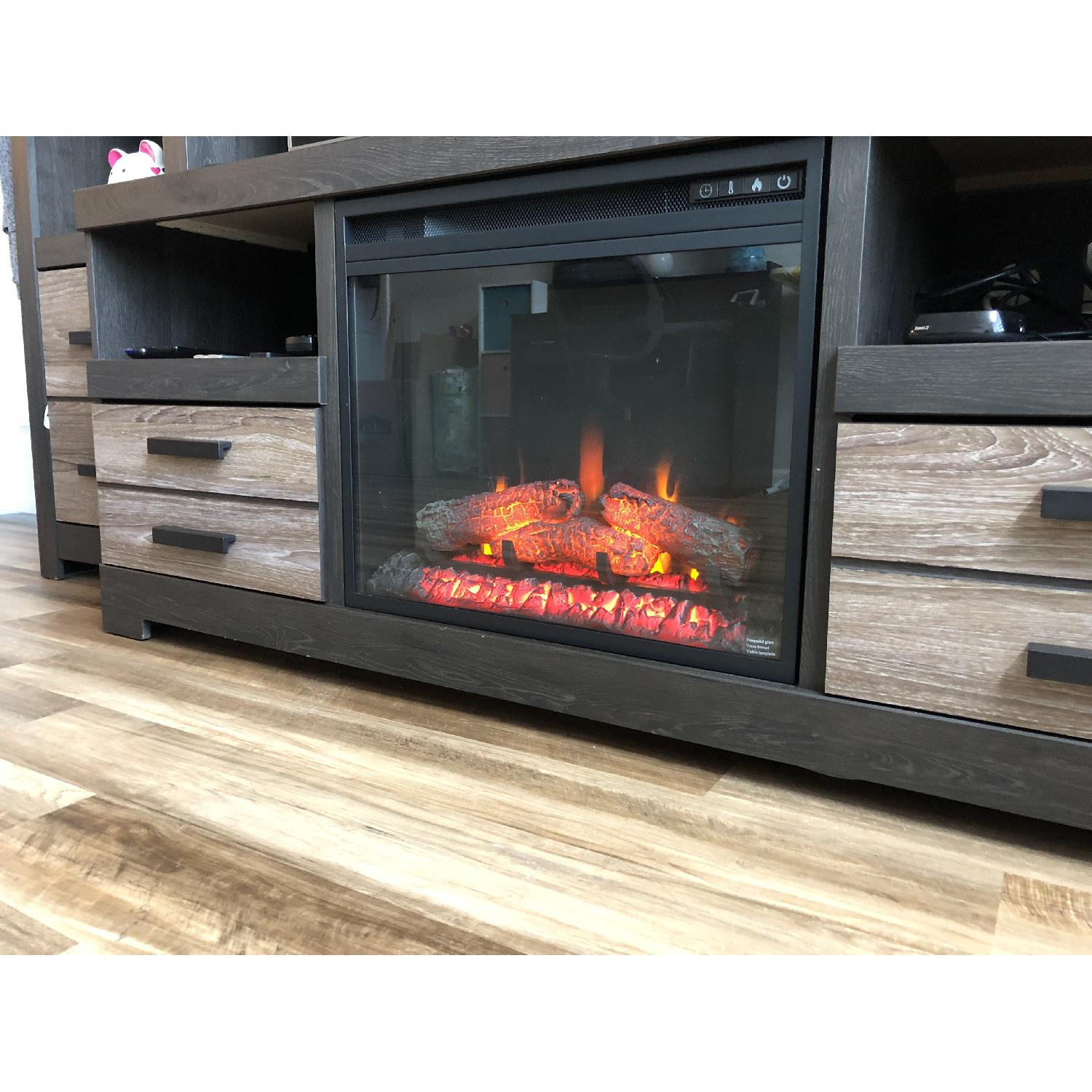 Ashley Harlinton 4 Piece Entertainment Center w/ Fireplace - image-3