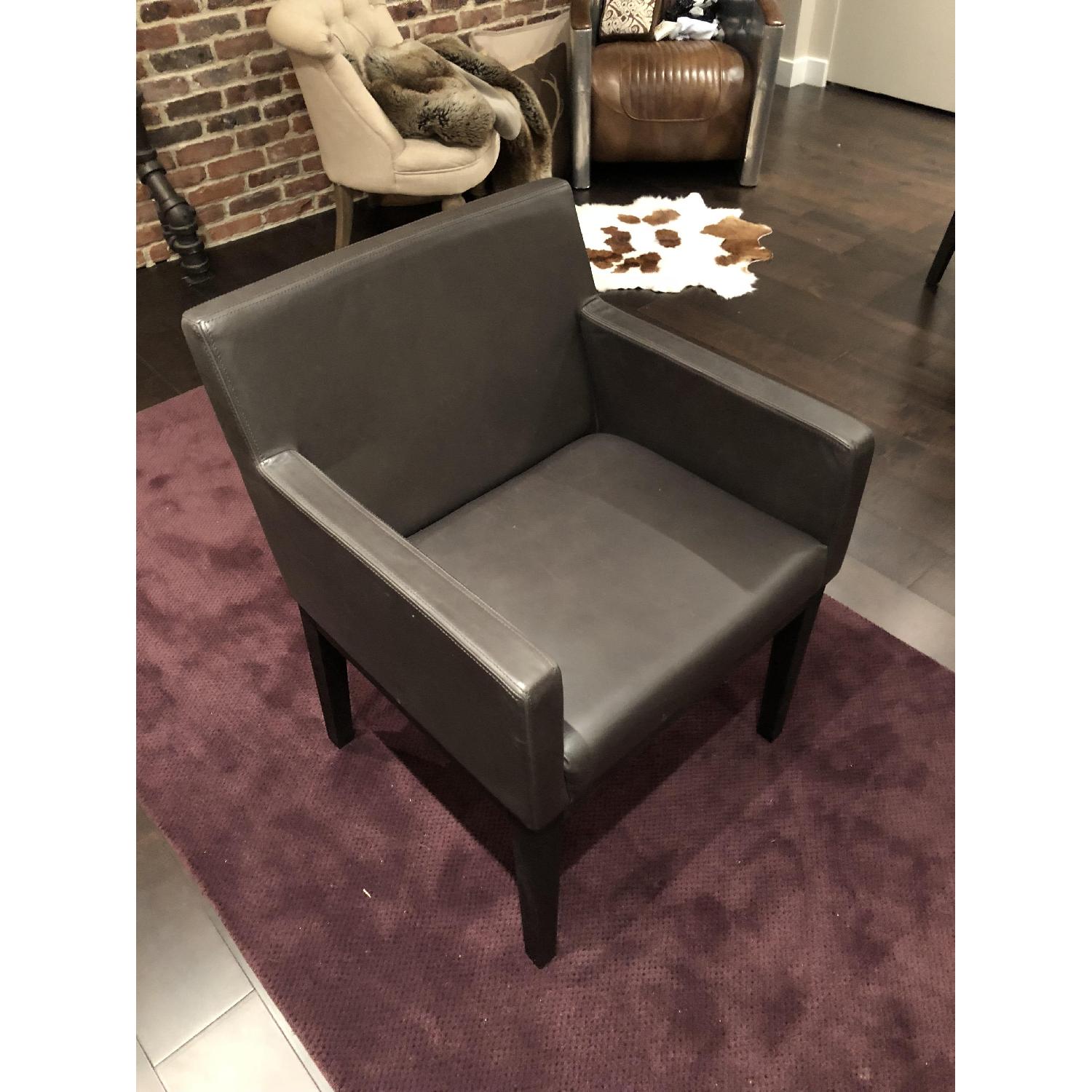 Restoration Hardware Morgan Track Arm Leather Armchairs - image-2