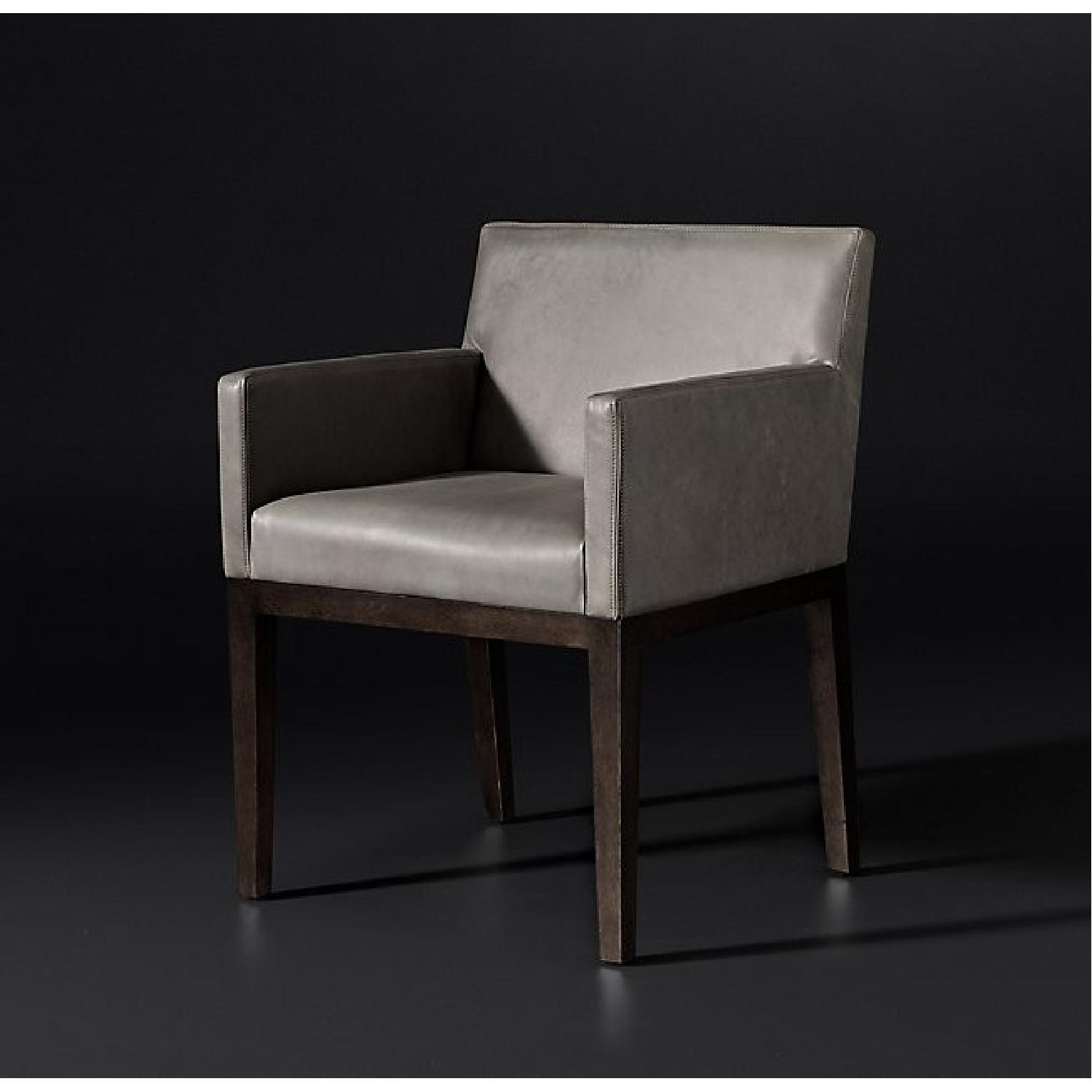 Restoration Hardware Morgan Track Arm Leather Armchairs - image-4