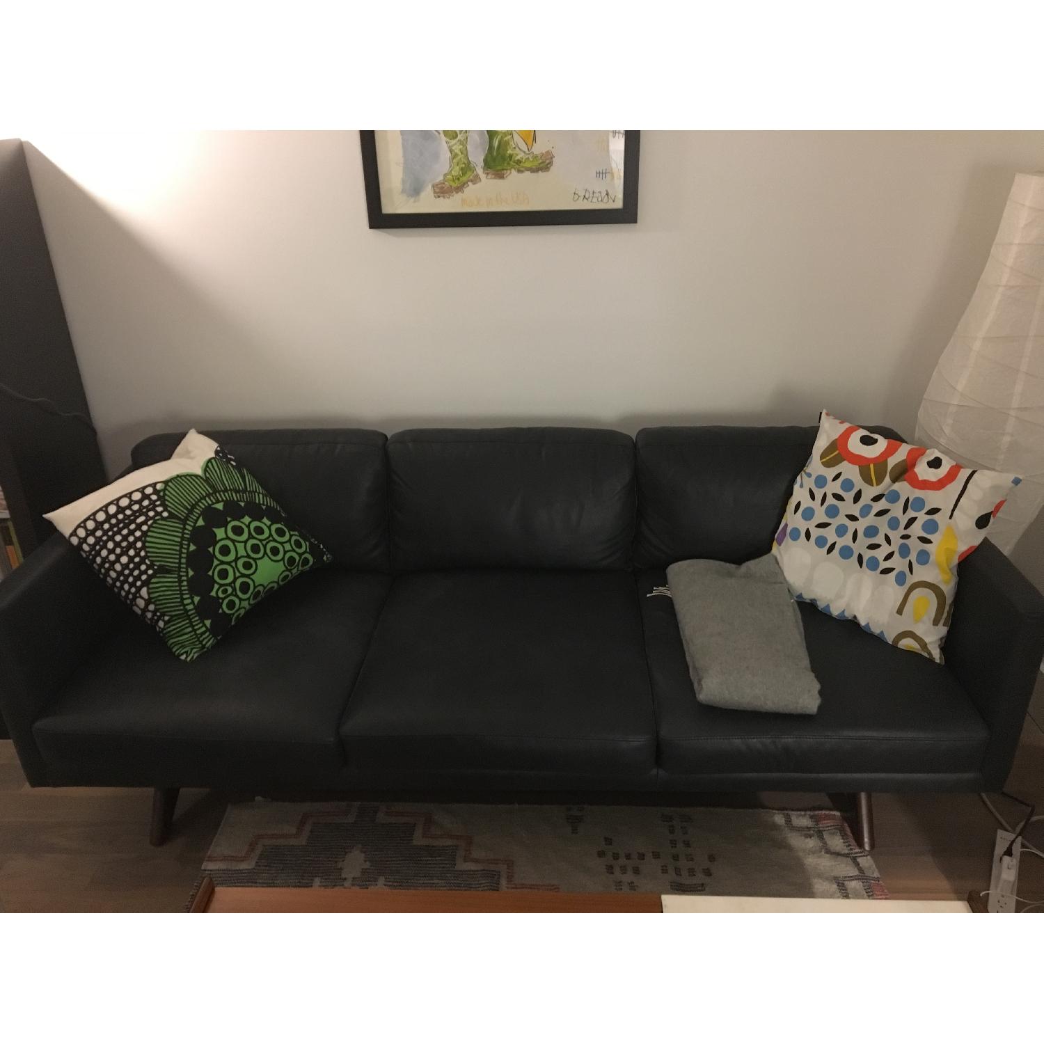 West Elm Brooklyn Leather Sofa - image-1