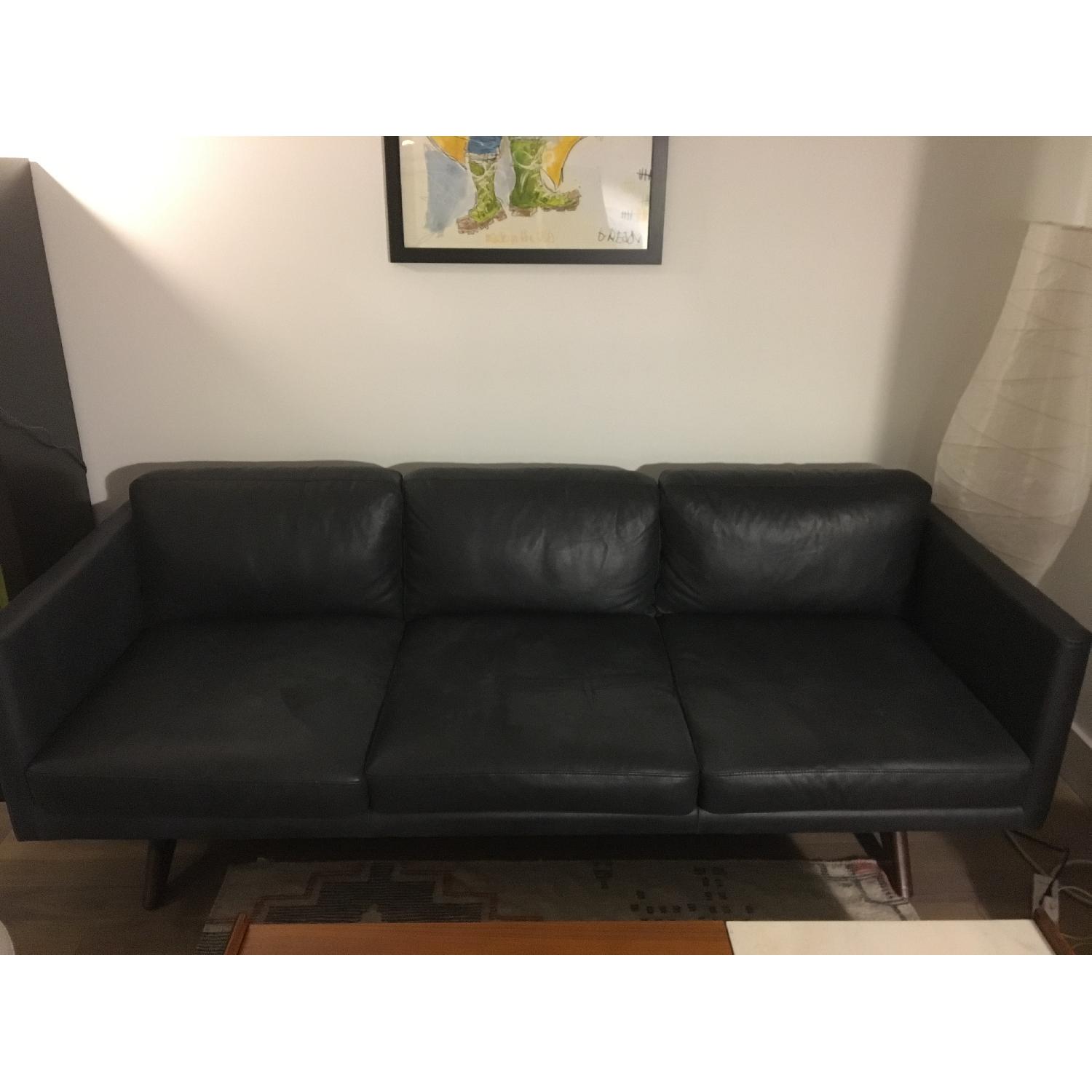 West Elm Brooklyn Leather Sofa - image-2