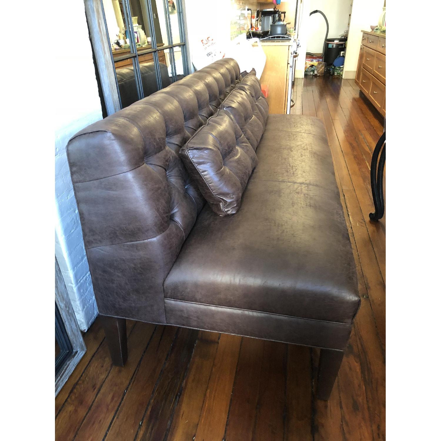 Arhaus Leather Tufted Settee - image-2
