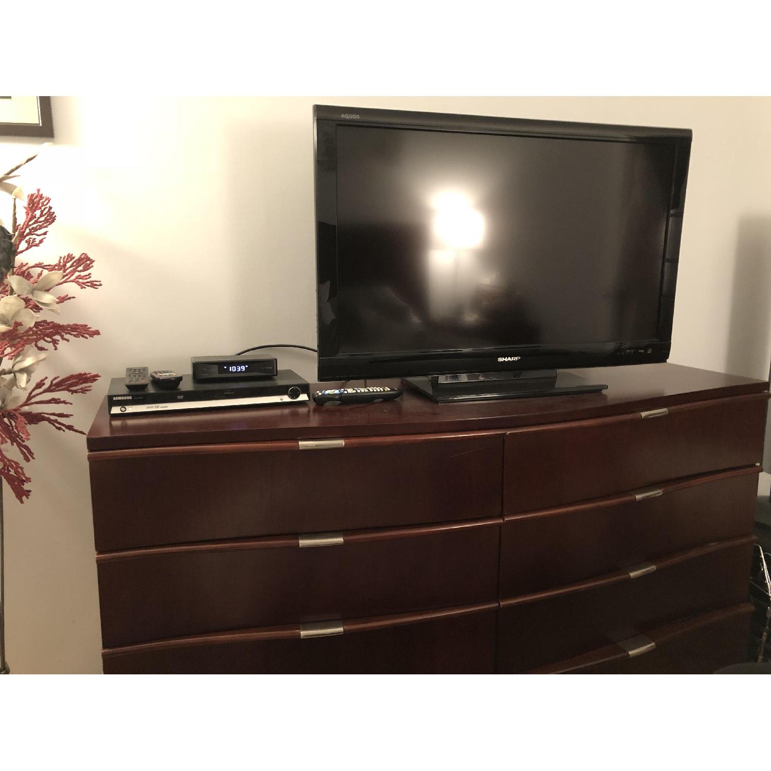 Contemporary Dark Wood 6-Drawer Dresser - image-1