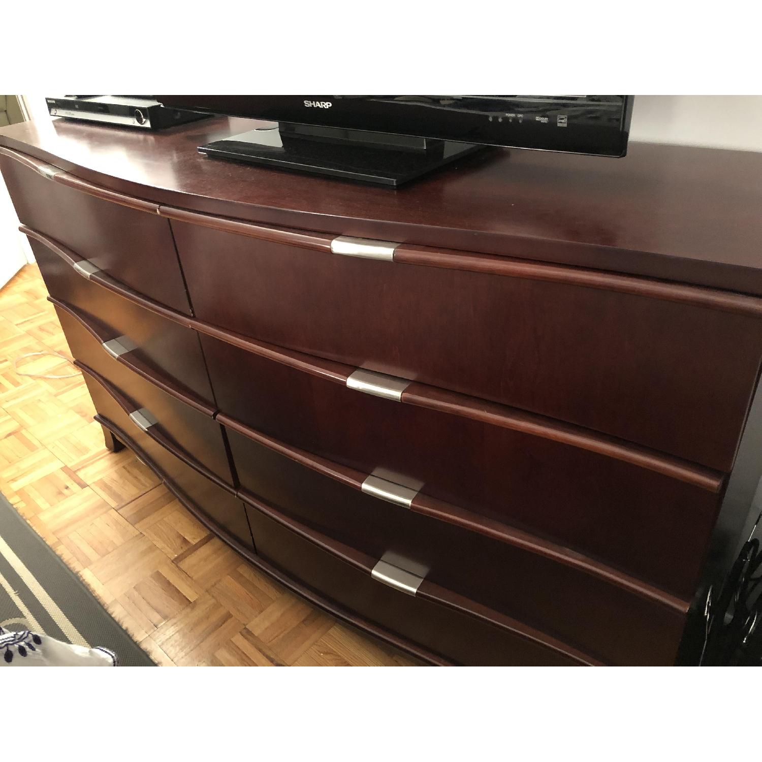 Contemporary Dark Wood 6-Drawer Dresser - image-3