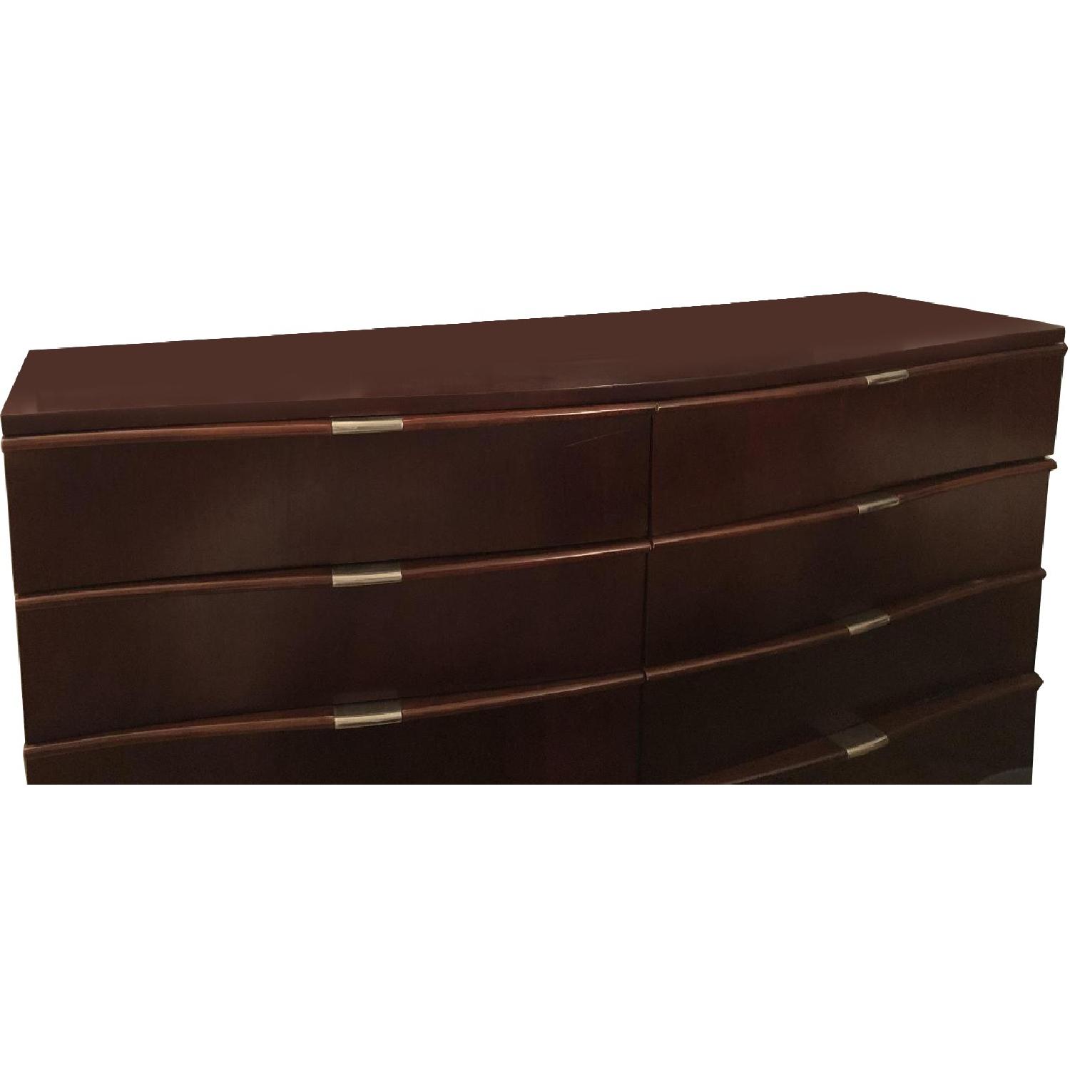 Contemporary Dark Wood 6-Drawer Dresser - image-0