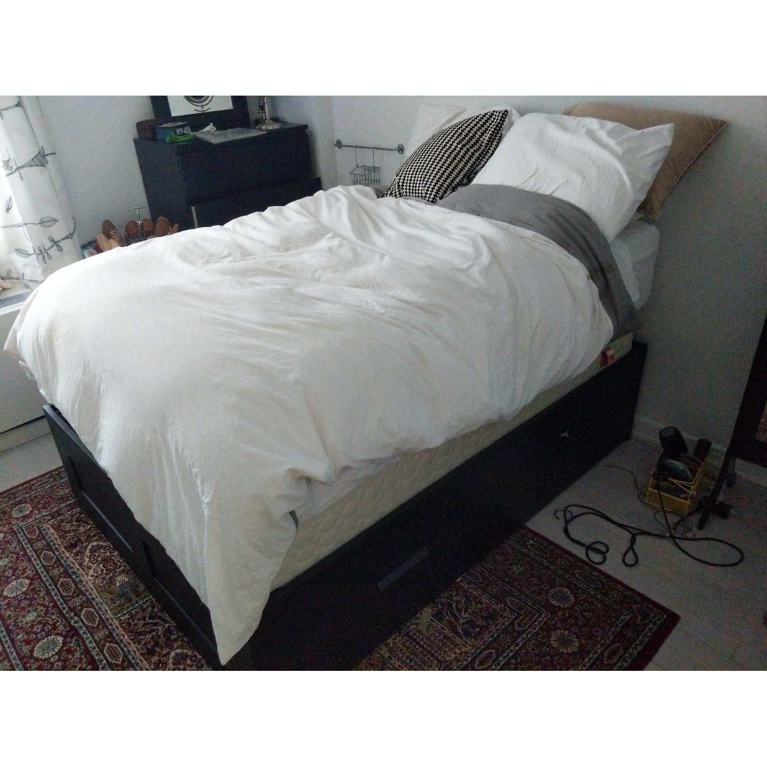 Ikea Brimnes Full Storage Bed Frame - image-3