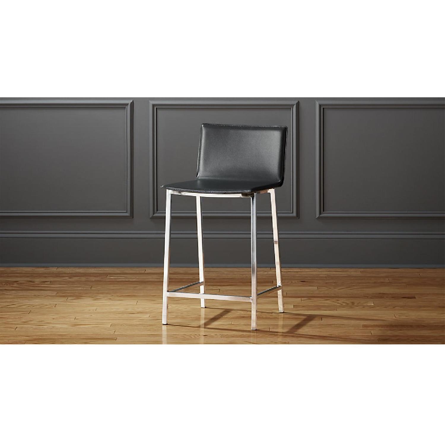 CB2 Phoenix Carbon Grey Bar Stools - image-1