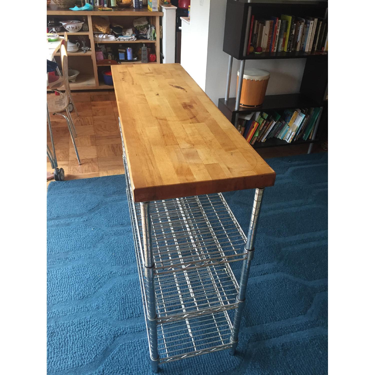 Bowery Custom Butcher Block Stainless Steel Kitchen Island - image-2