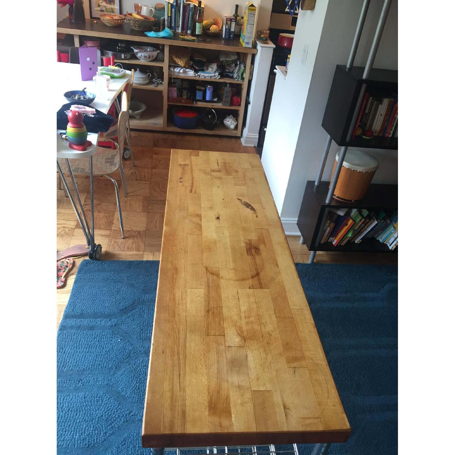 Bowery Custom Butcher Block Stainless Steel Kitchen Island - image-3