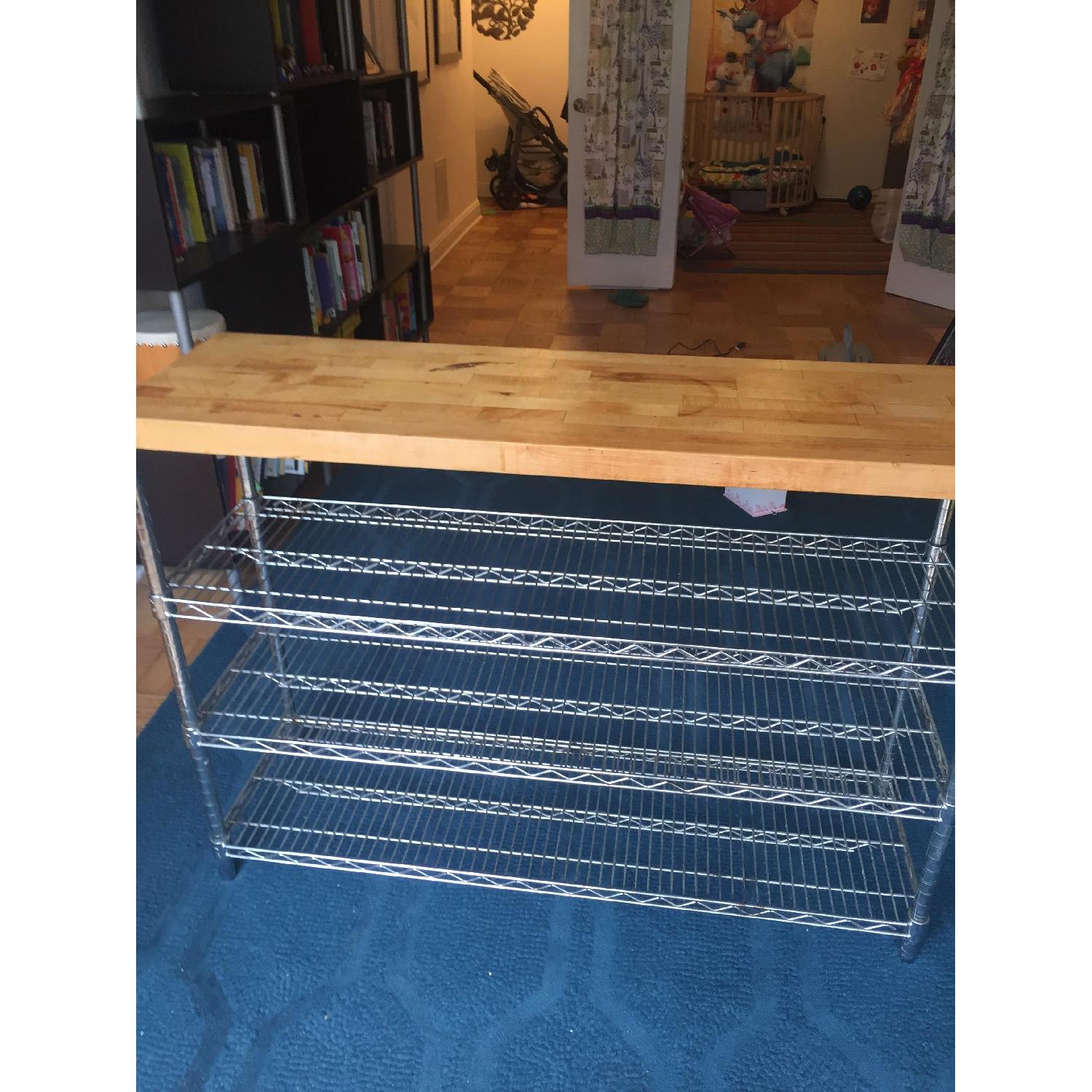 Bowery Custom Butcher Block Stainless Steel Kitchen Island - image-5