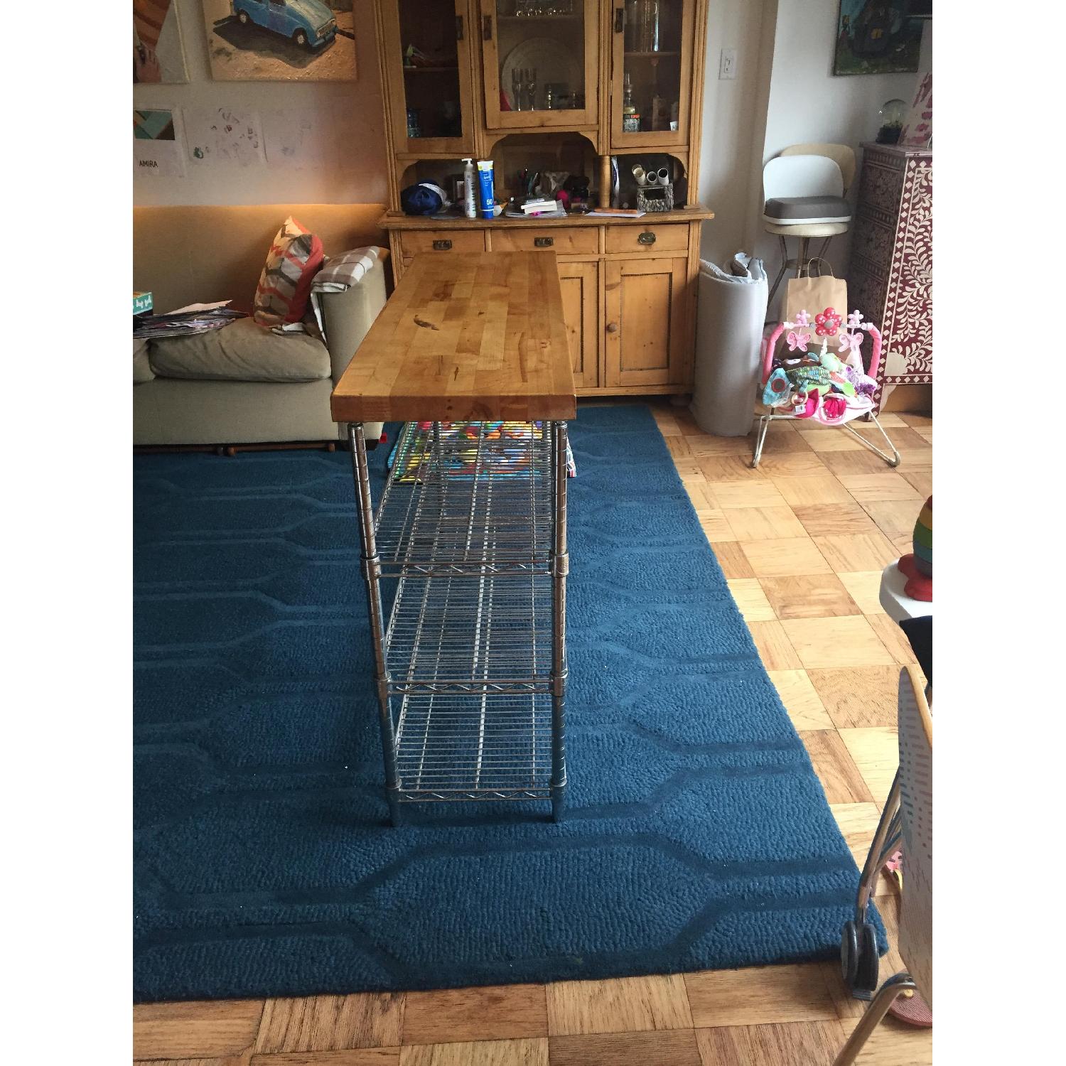 Bowery Custom Butcher Block Stainless Steel Kitchen Island - image-7