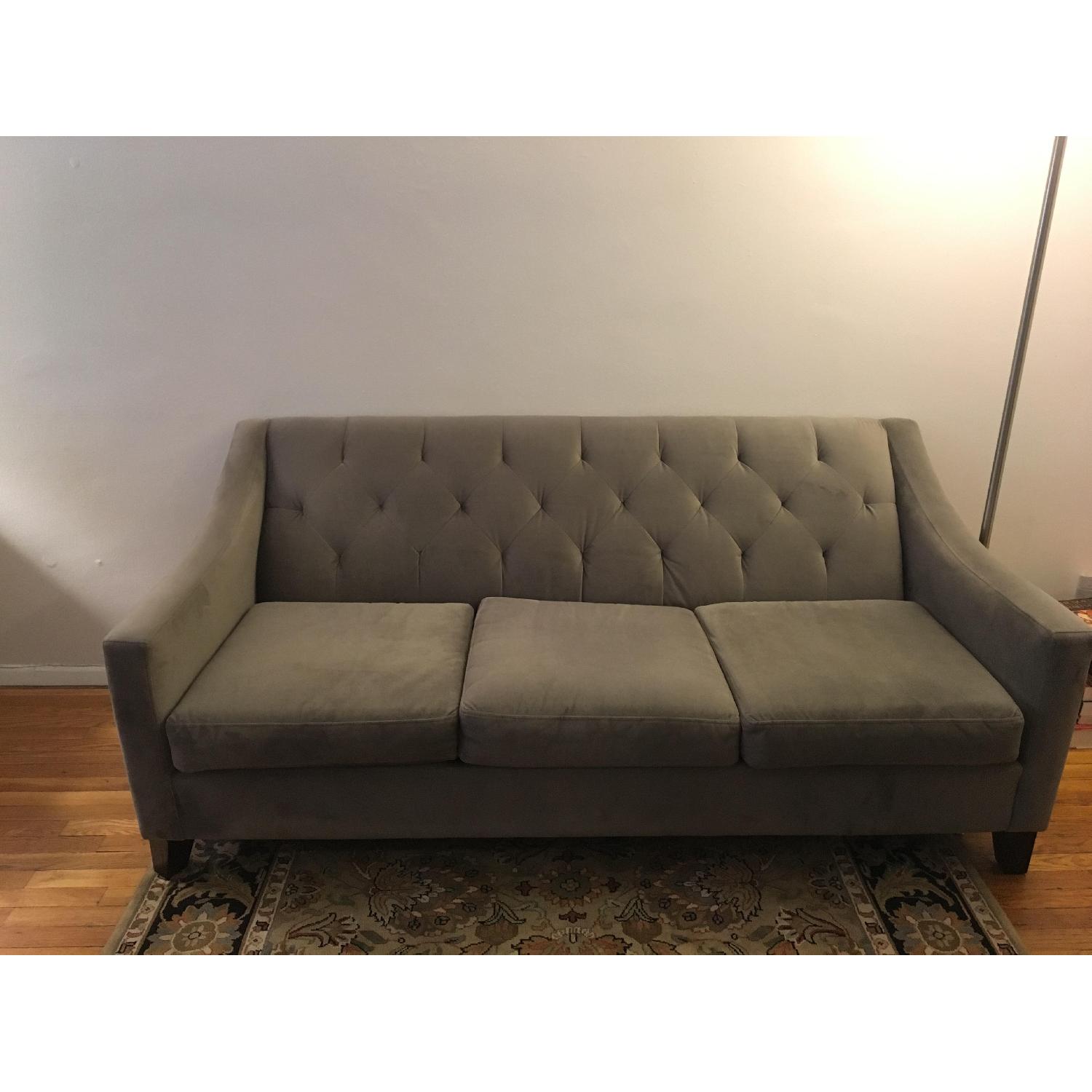 Macy's Chloe Velvet Tufted 3Seater Sofa AptDeco