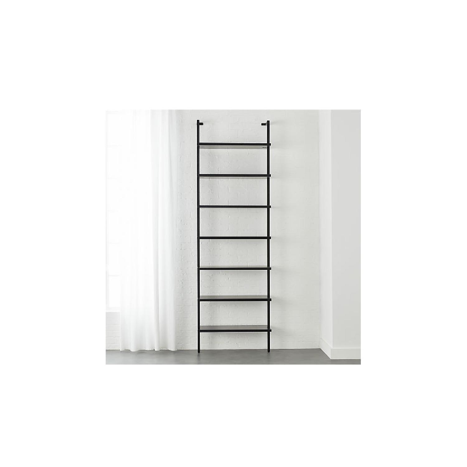 CB2 Stairway Grey Ladder Desk + Wall Mounted Bookcase - image-4