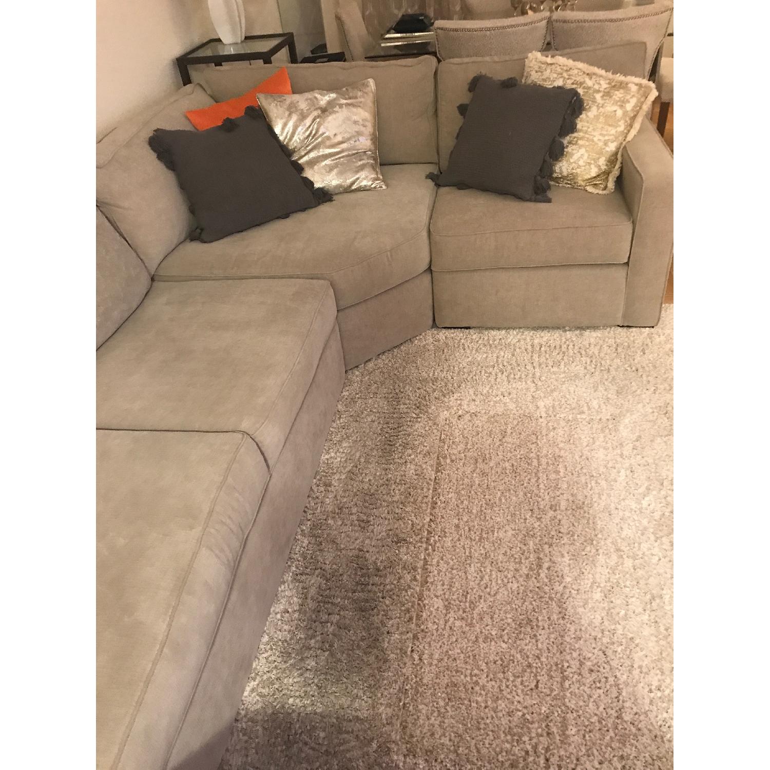 Macy's Chrome Beige Radley 4Piece Chaise Sectional Sofa AptDeco