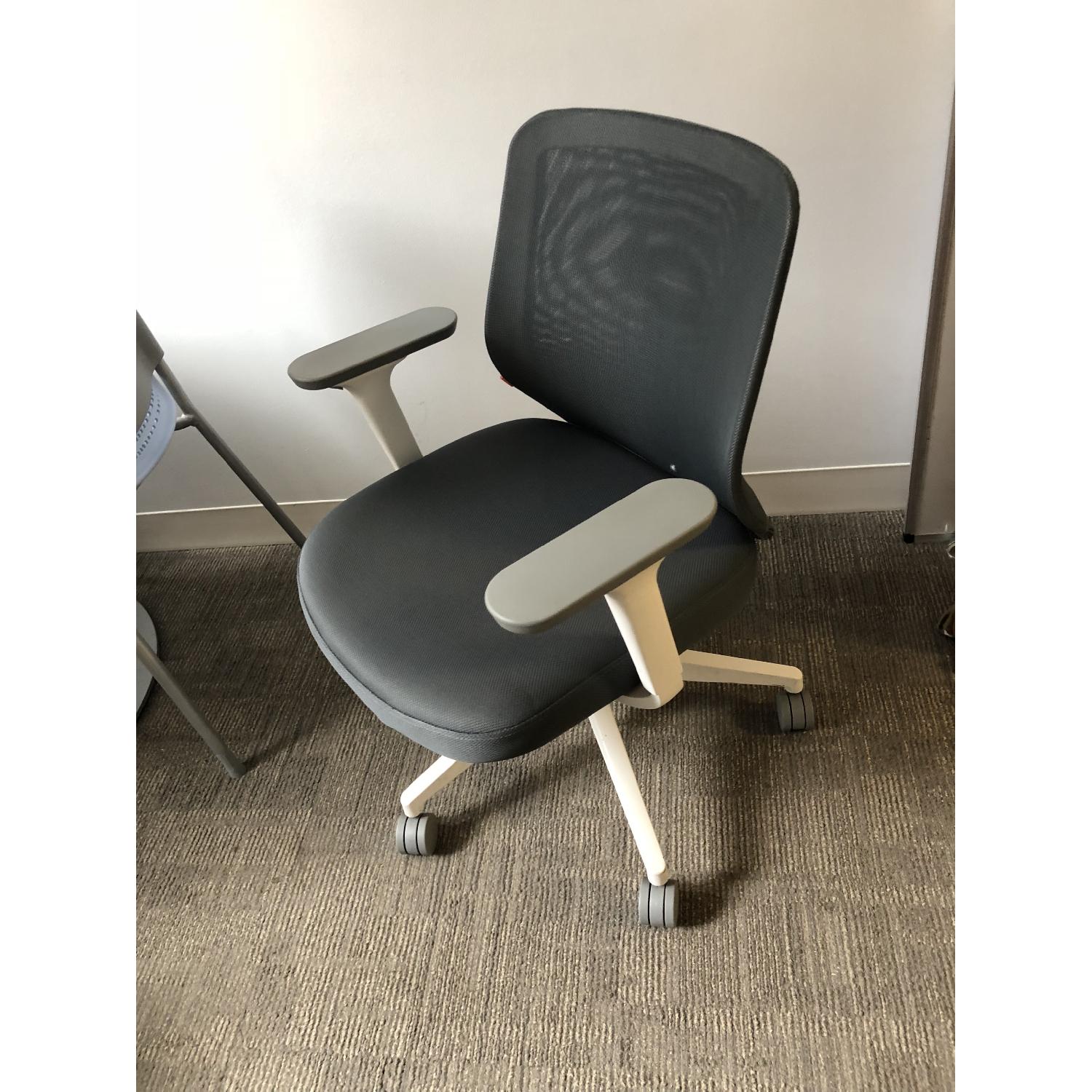 Poppin Grey Swivel Desk Chair - image-2