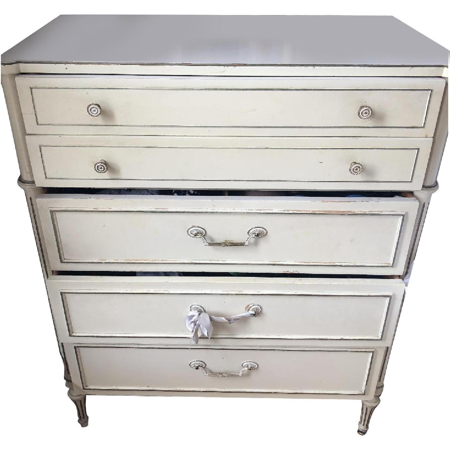 Vintage Shabby Chic French Provincial Tall Dresser AptDeco