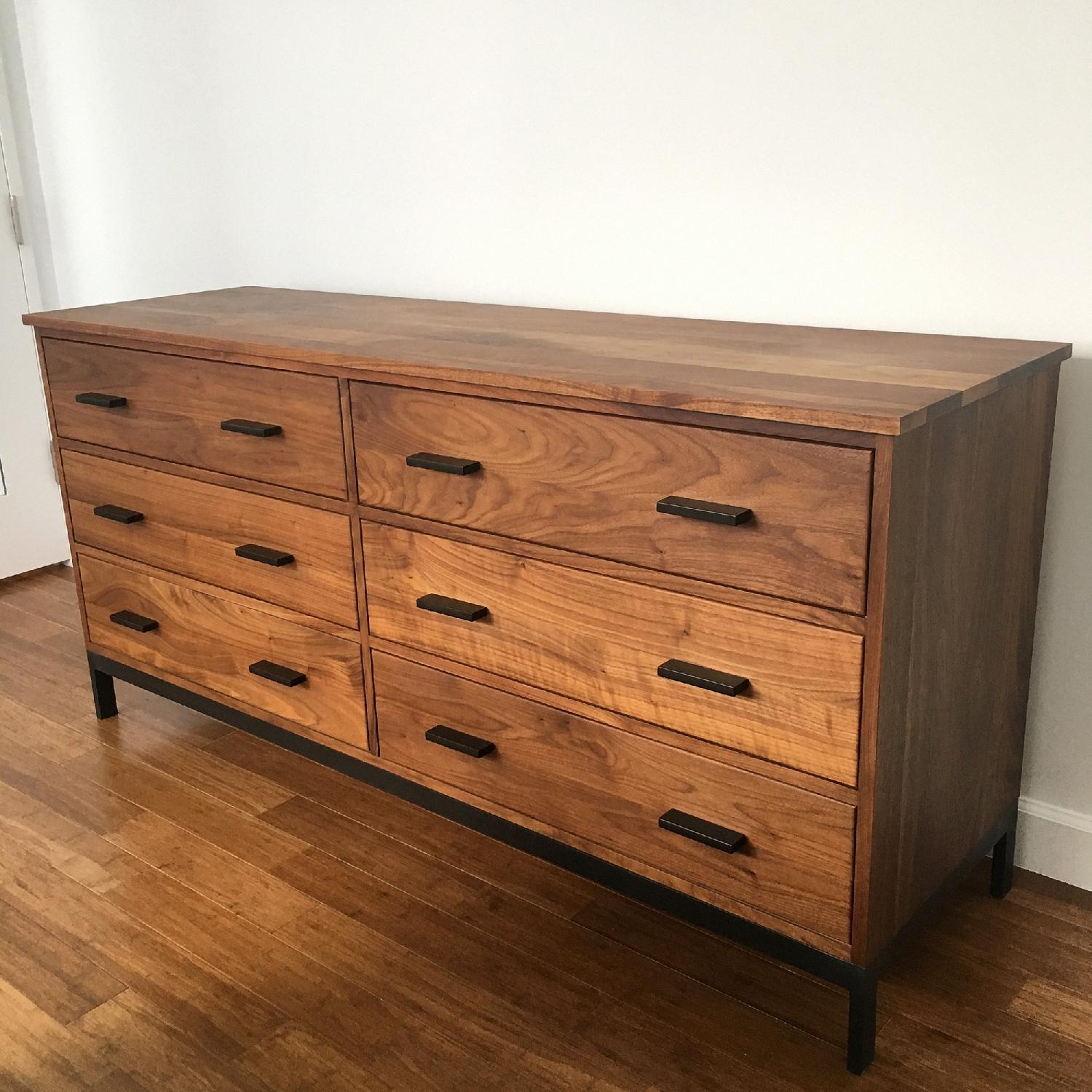 Room & Board Linear 67w 20d 32h Walnut Six-Drawer Dresser