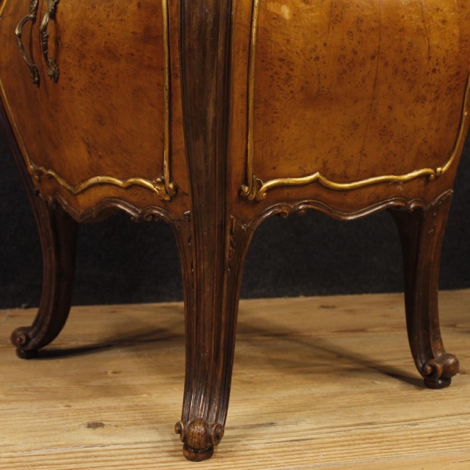 Italian in Elm Burl & Oak Wooden Bedside Tables - image-6