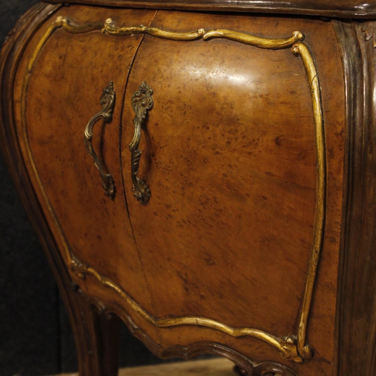 Italian in Elm Burl & Oak Wooden Bedside Tables - image-8