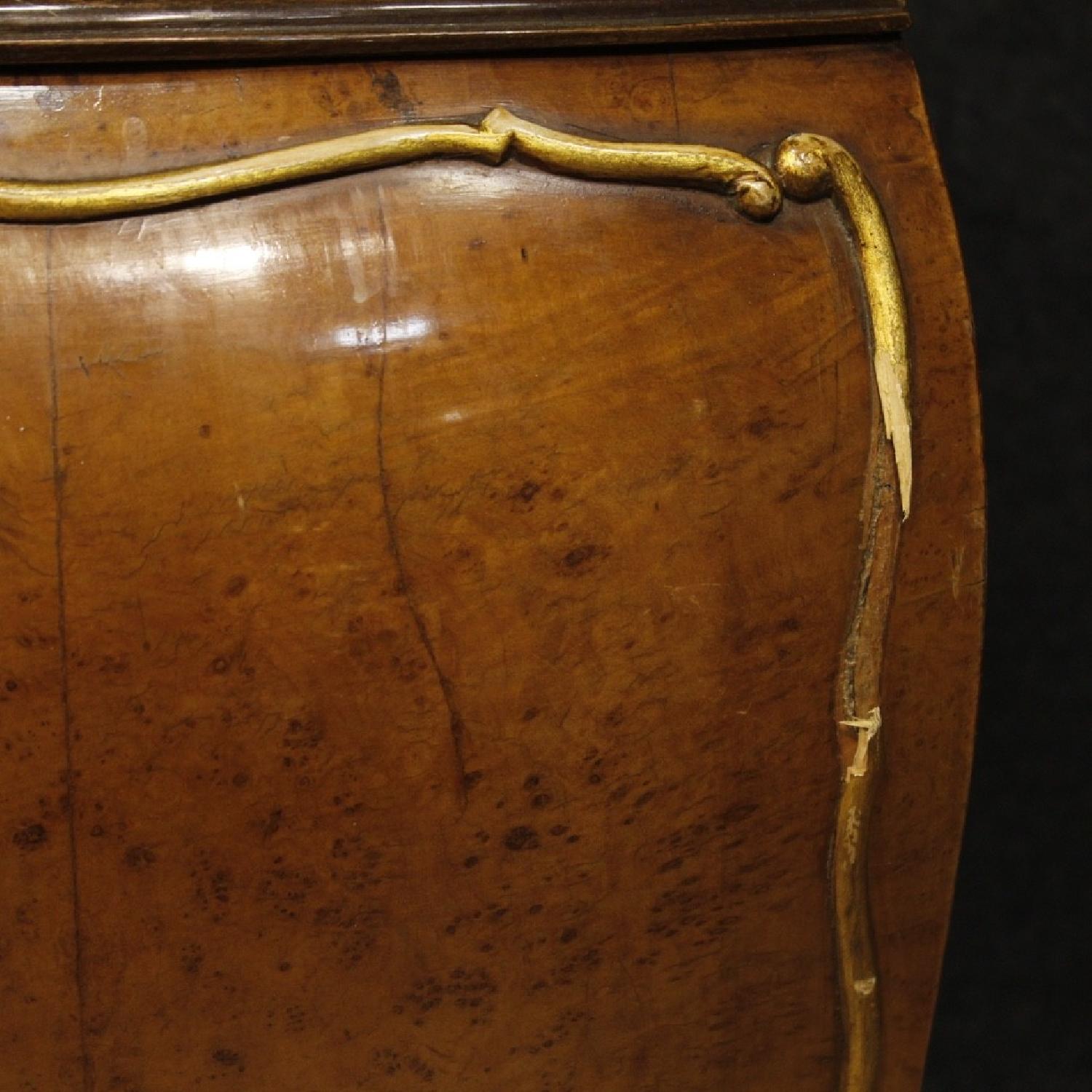 Italian in Elm Burl & Oak Wooden Bedside Tables - image-11