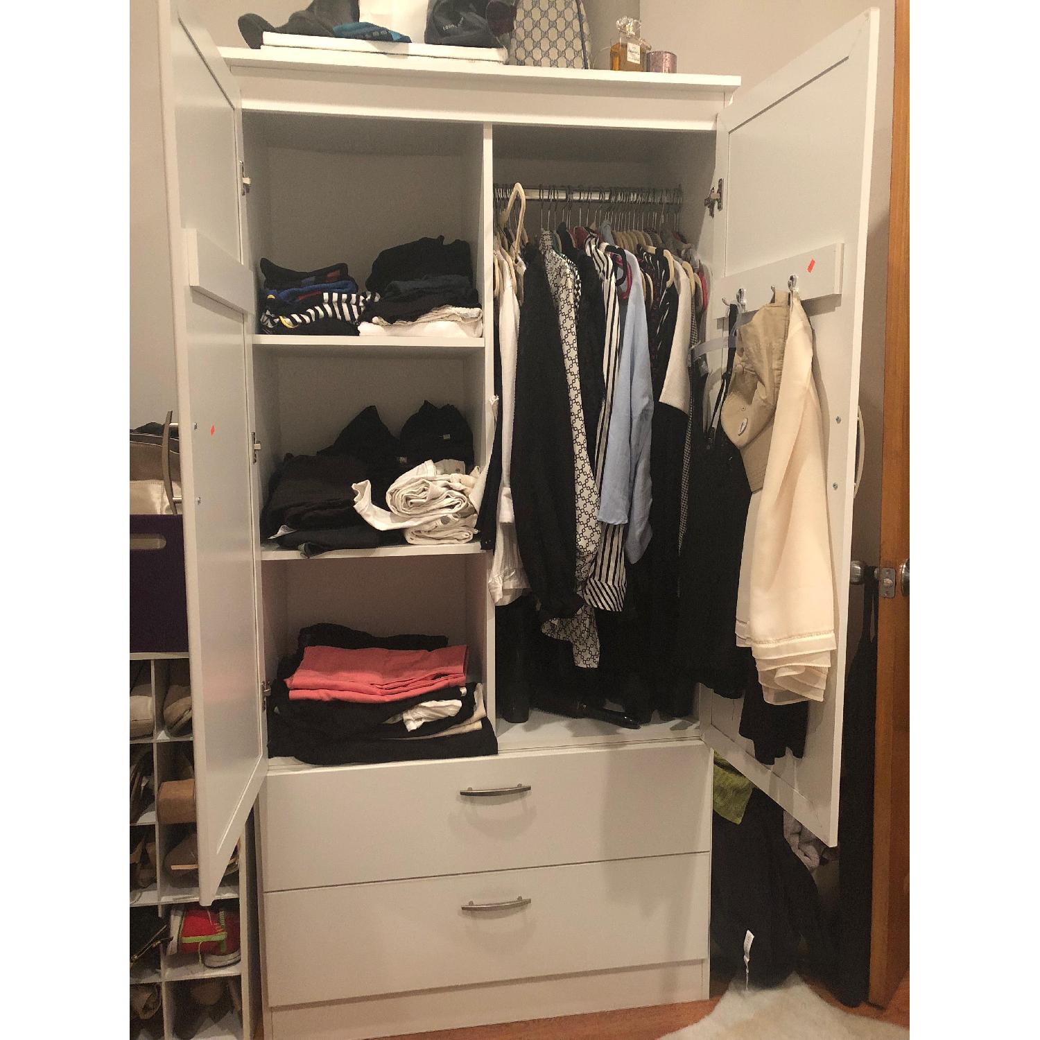 Joss & Main White Armoire - image-1