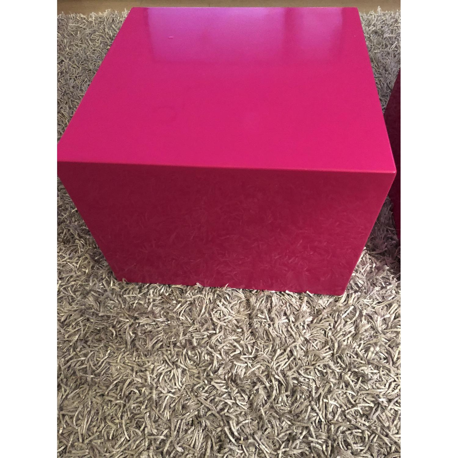CB2 City Slicker Pink Side Tables - image-3