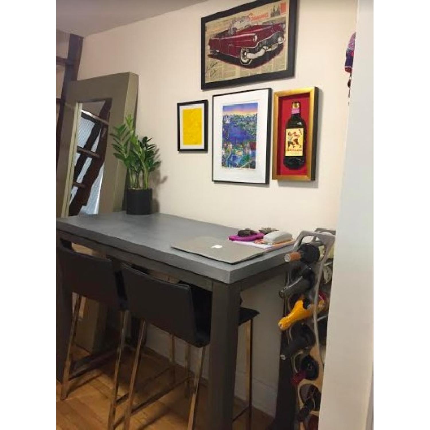 CB2 Stern Metal Counter Bar Table - image-1