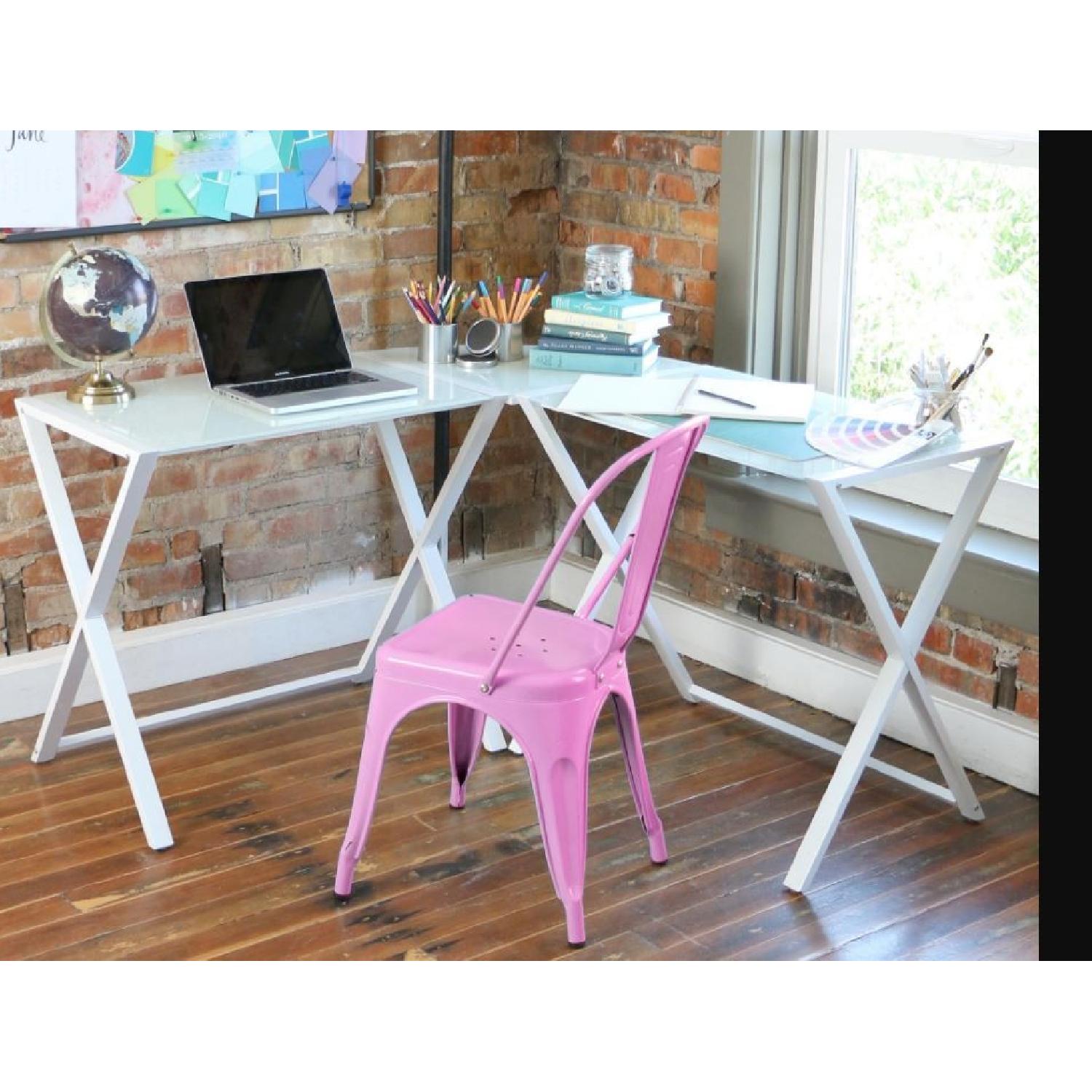 Walker Edison Elite Soreno Glass L-Shaped Desk - image-2